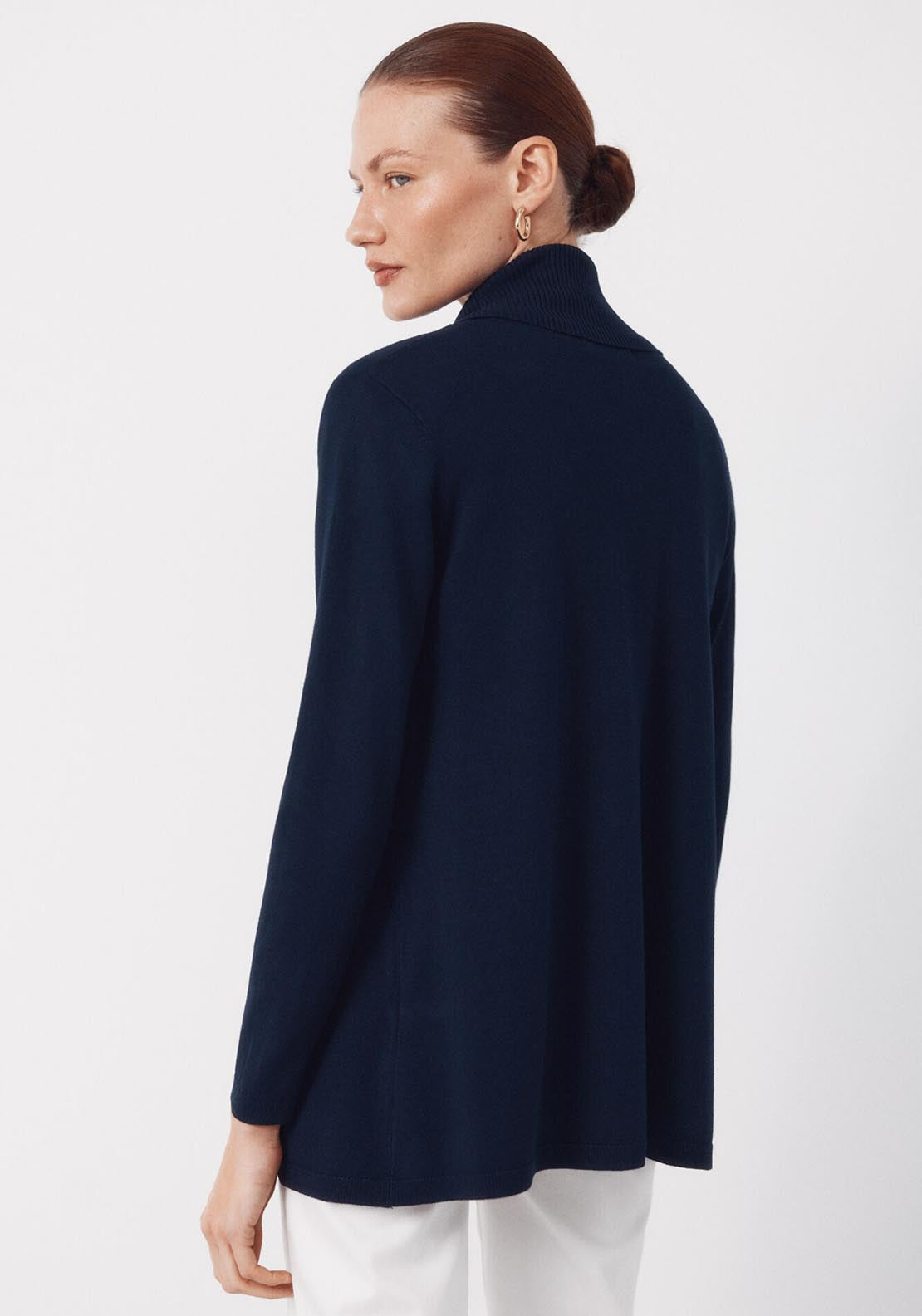 Cardigan With Shawl Neckline - Blue