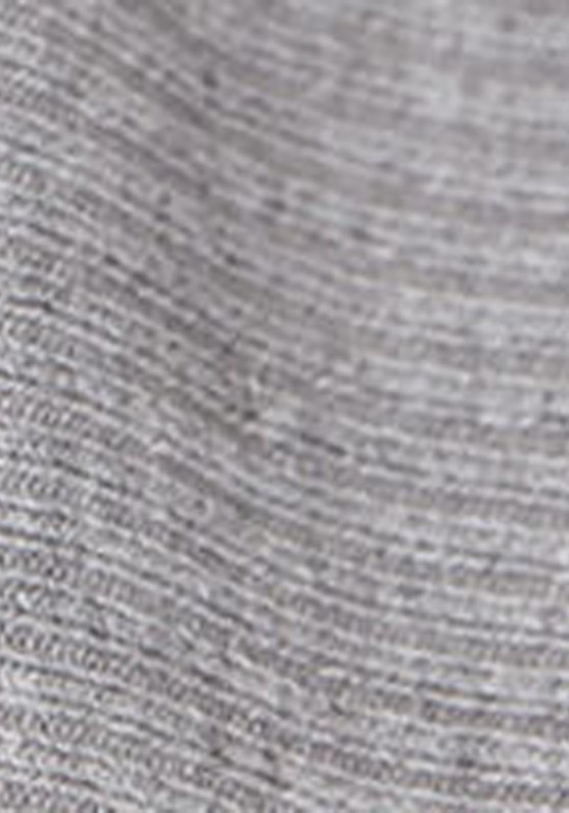 Cardigan With Shawl Neckline - Grey