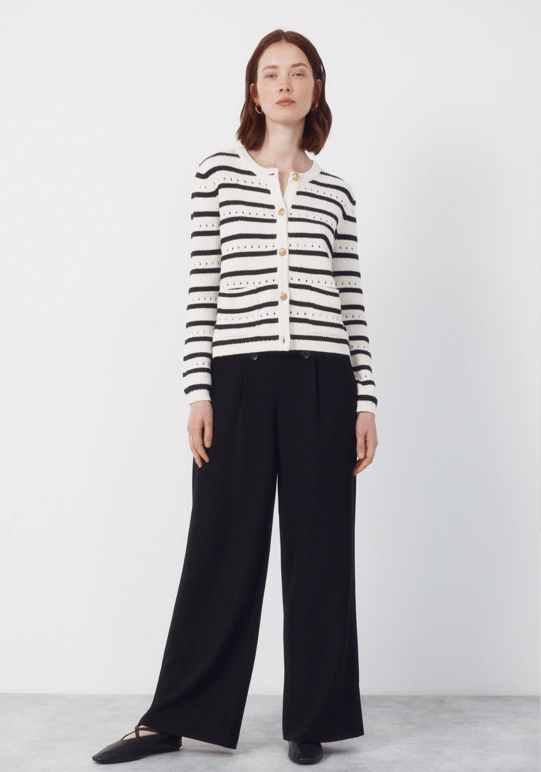 Cortefiel Short Buttoned Cotton Jacket - Cream 5 Shaws Department Stores
