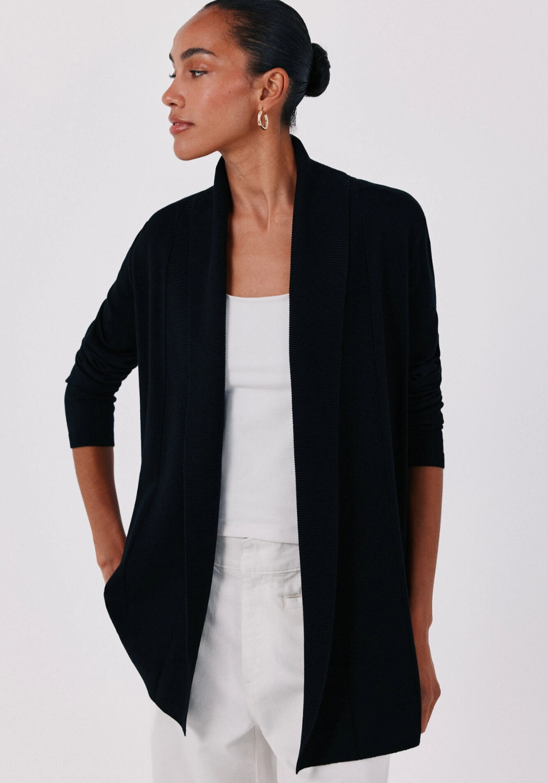 Shawl Collar Cardigan - Black