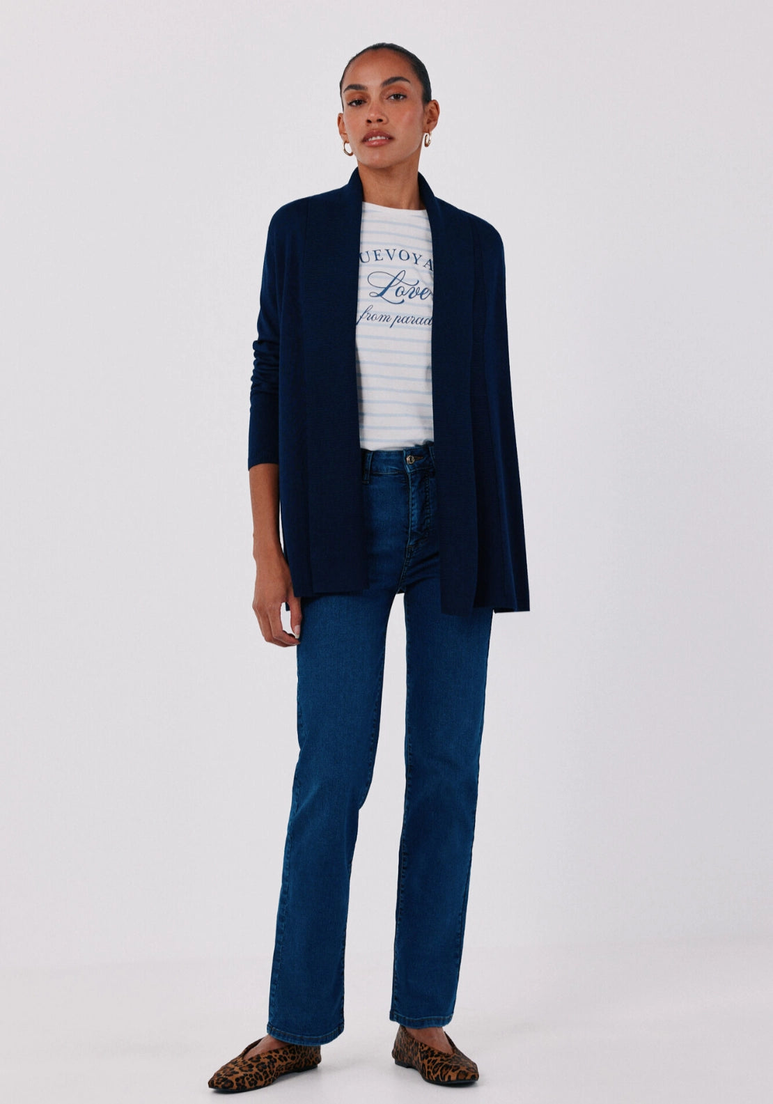 Shawl Collar Cardigan - Navy