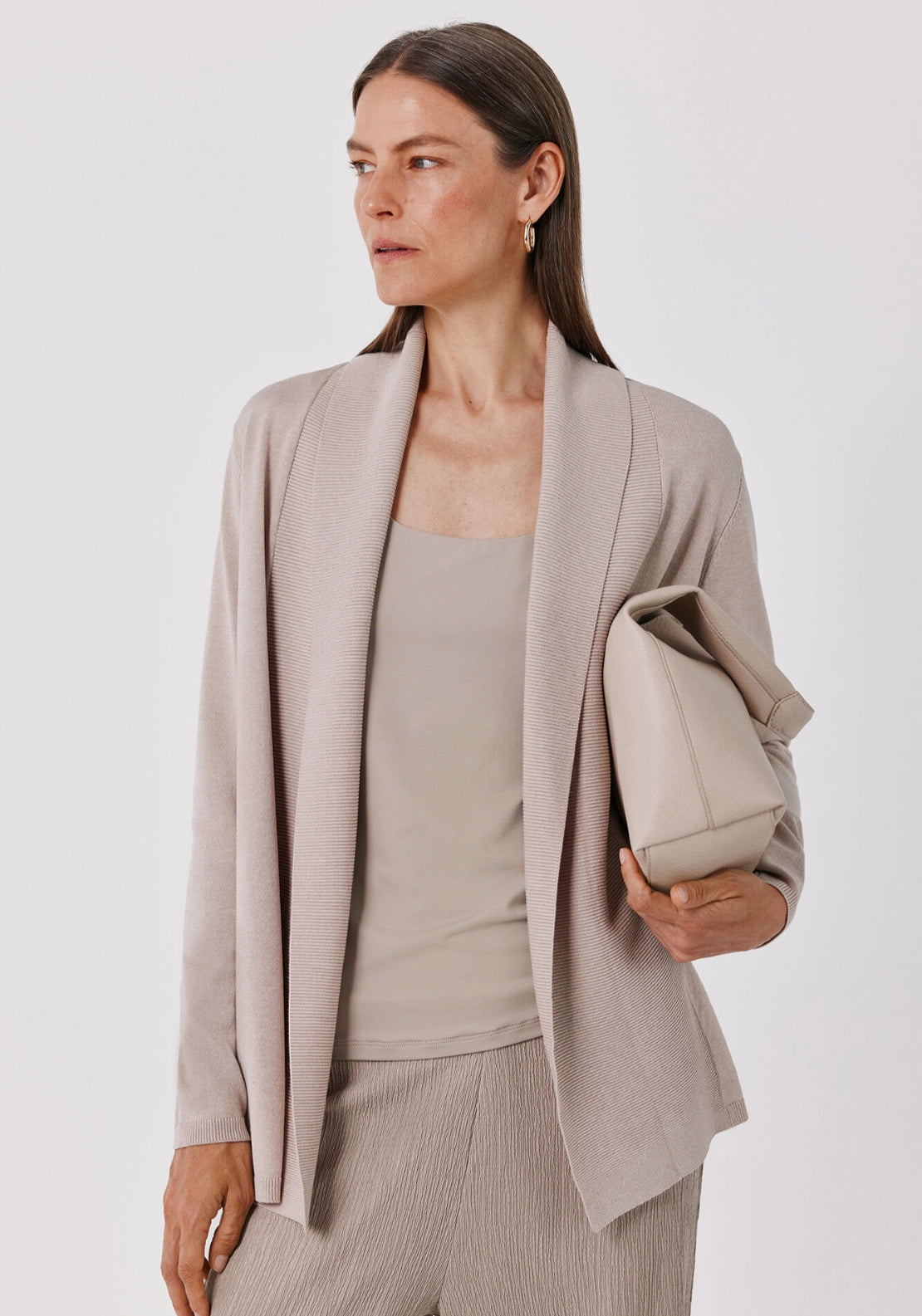 Shawl Collar Cardigan - Cream