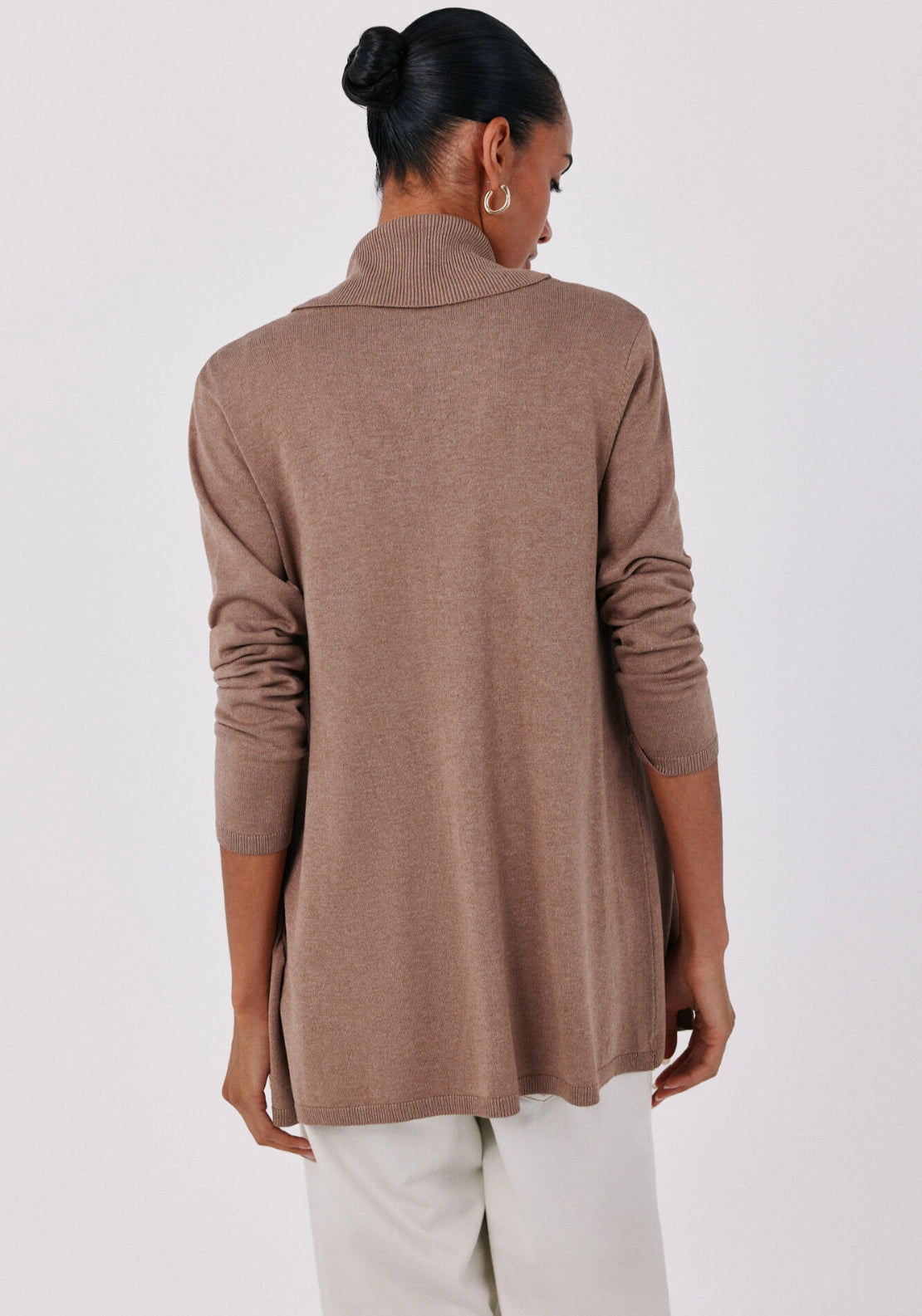 Shawl Collar Cardigan - Beige