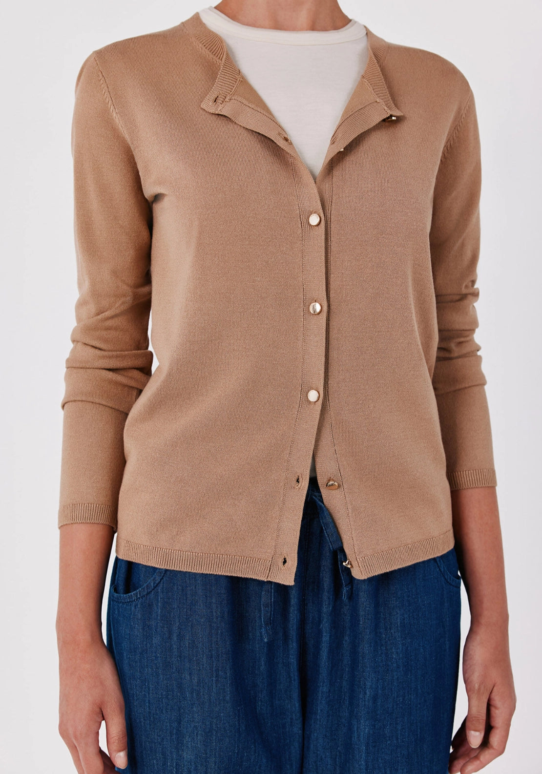 Basic Knit Cardigan - Sand