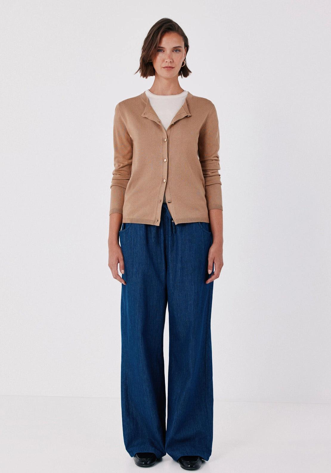 Basic Knit Cardigan - Sand