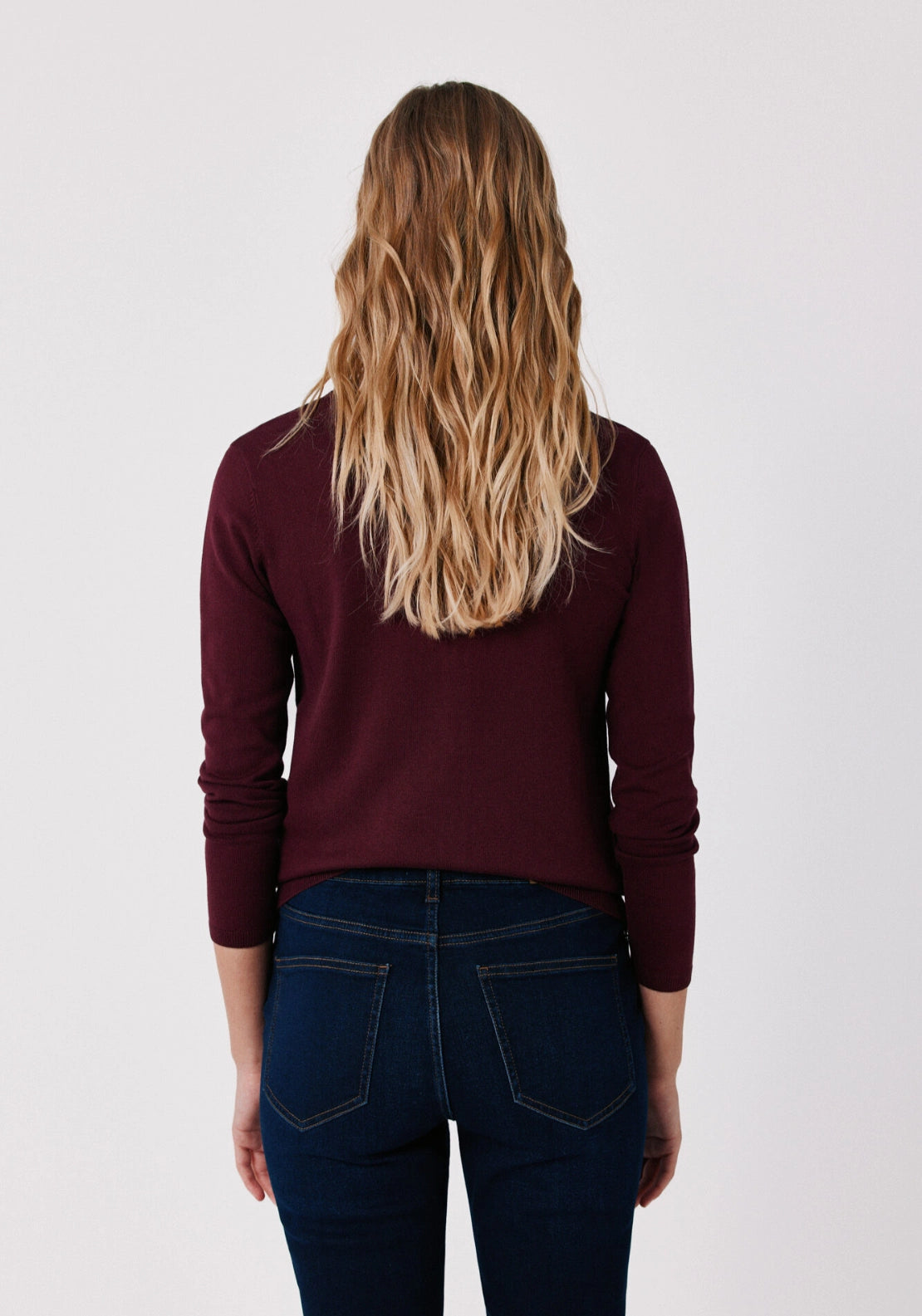 Basic Knit Cardigan - Red