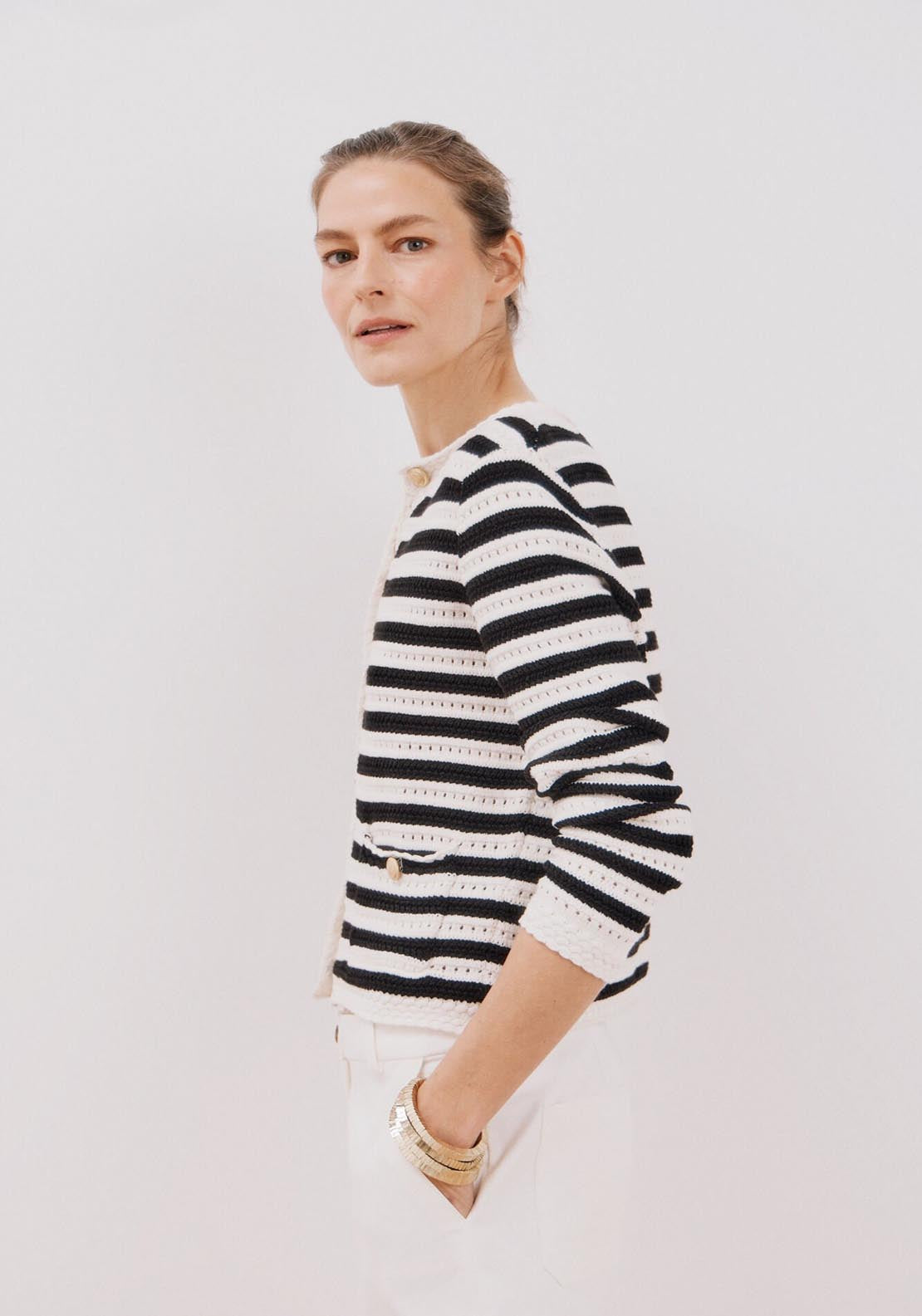 Cortefiel Short Jacket With Buttons - Black 3 Shaws Department Stores