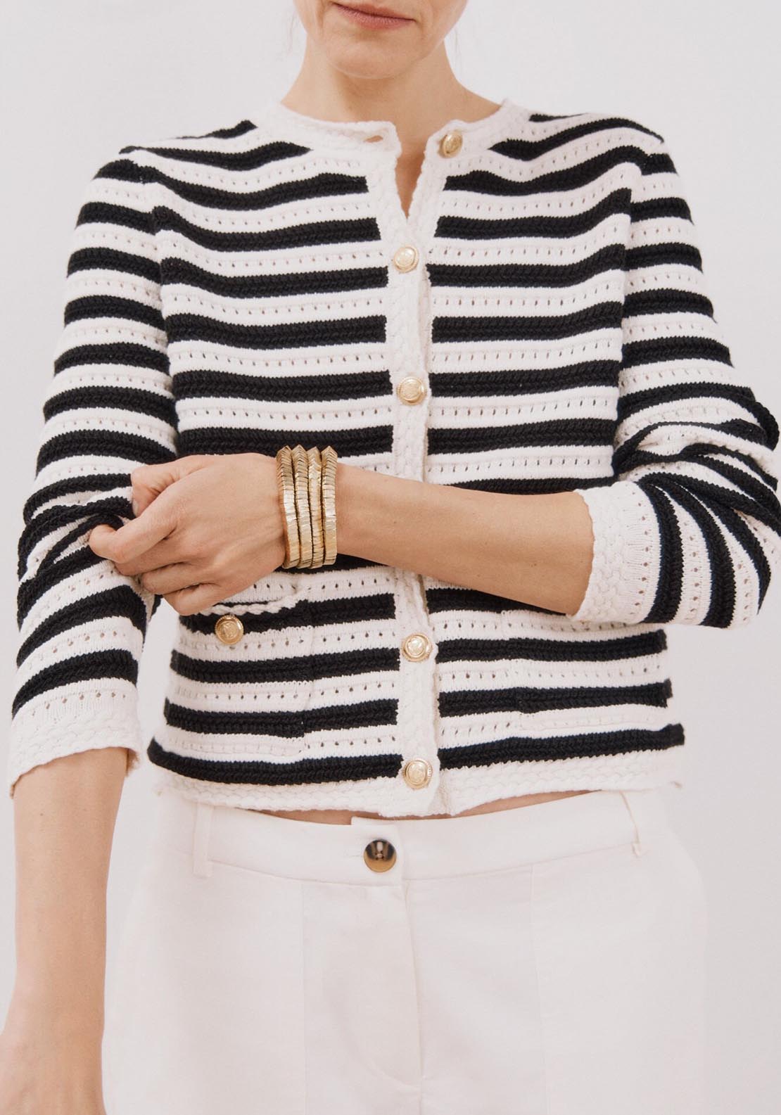 Cortefiel Short Jacket With Buttons - Black 1 Shaws Department Stores