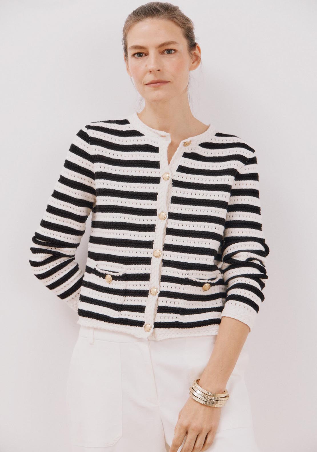 Cortefiel Short Jacket With Buttons - Black 2 Shaws Department Stores