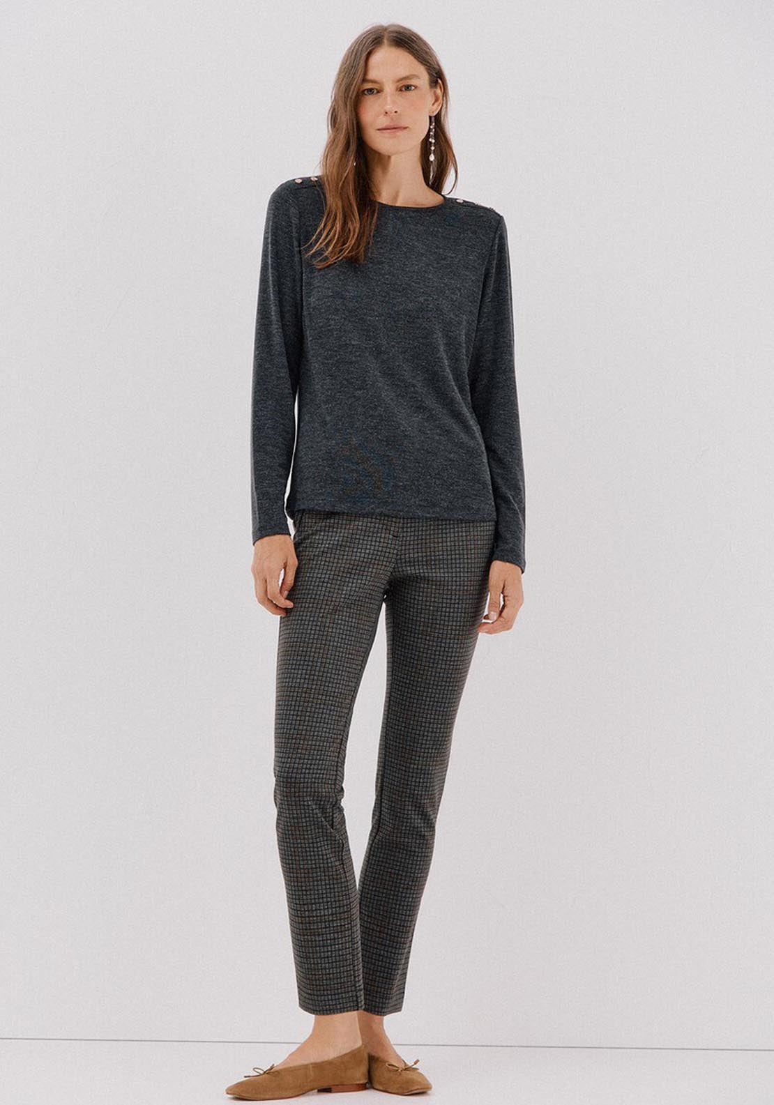 Buttons Box Shirt - Dark Grey
