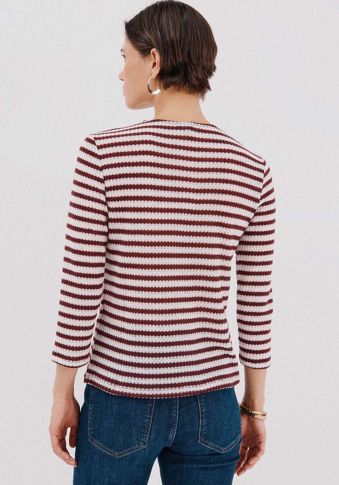 Striped Structured Top - Red
