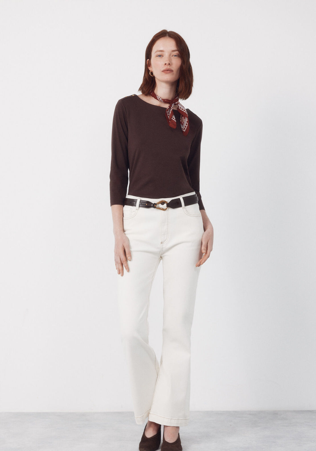 Cortefiel Essential Lightweight T Shirt - Brown 6 Shaws Department Stores