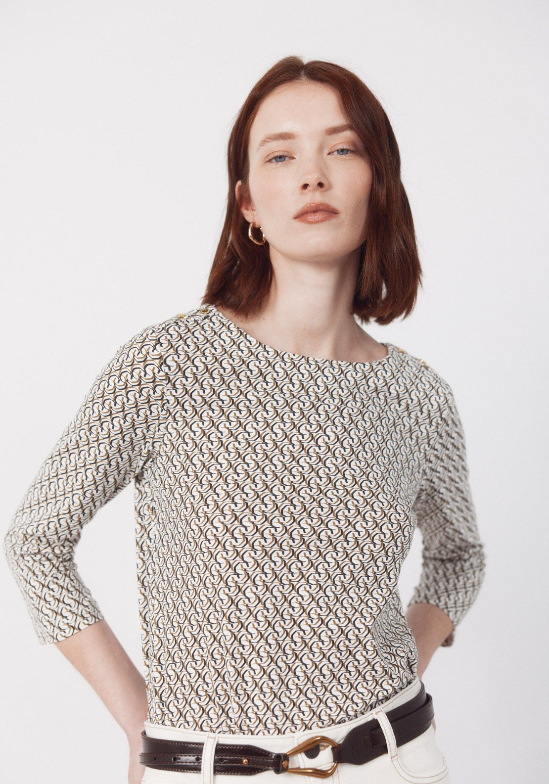 Cortefiel Essential Lightweight T Shirt - Brown 1 Shaws Department Stores