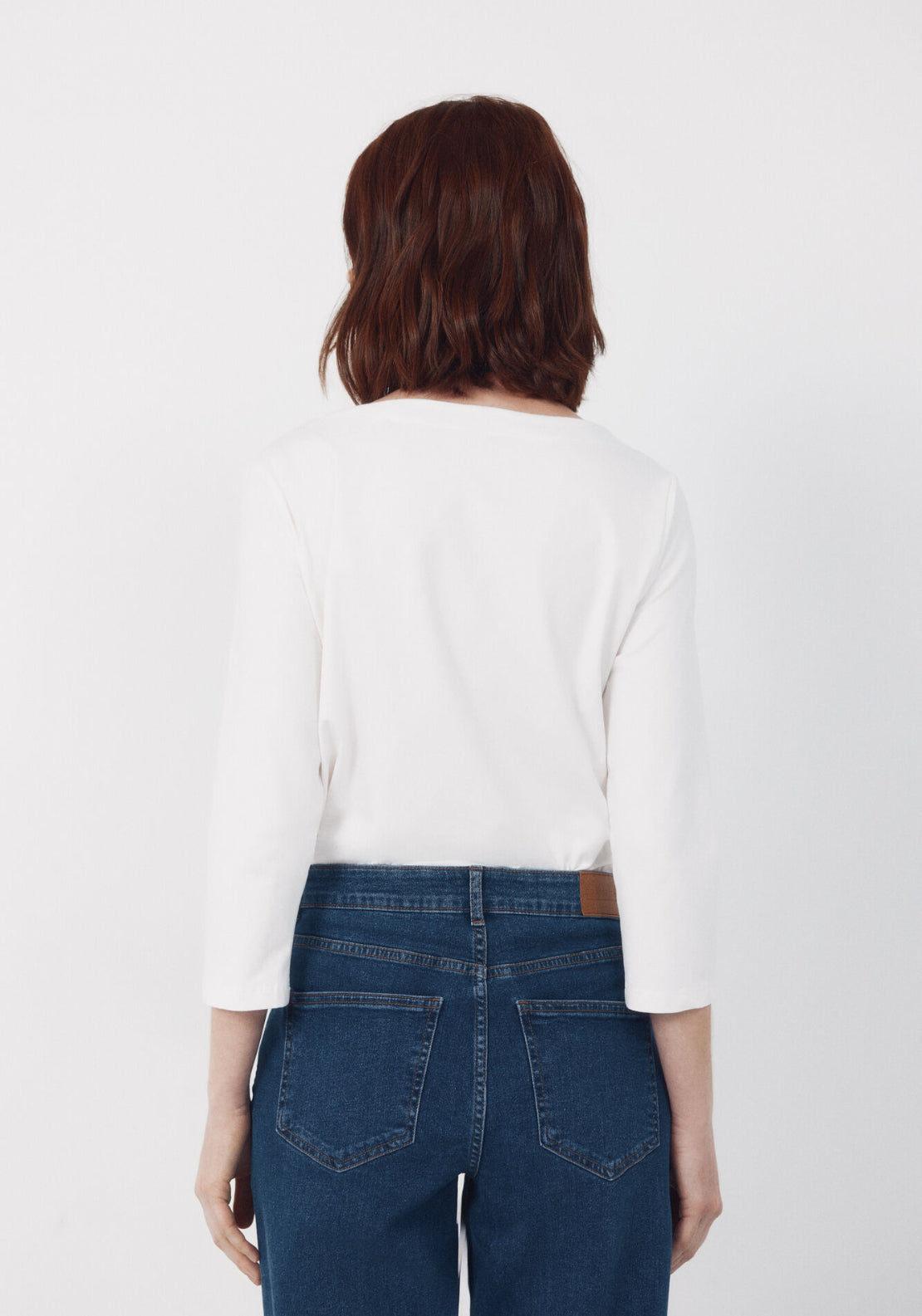 Cortefiel Essential Lightweight T Shirt - White 2 Shaws Department Stores