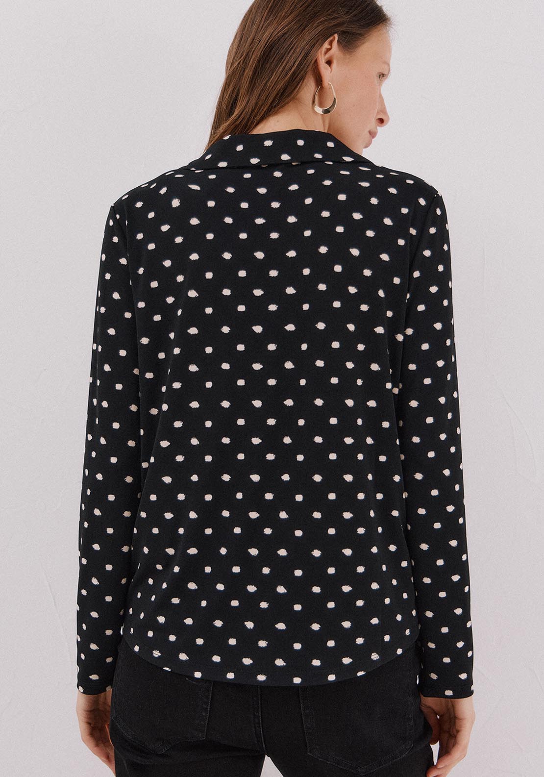 Polo Shirt Neck T-Shirt - Grey