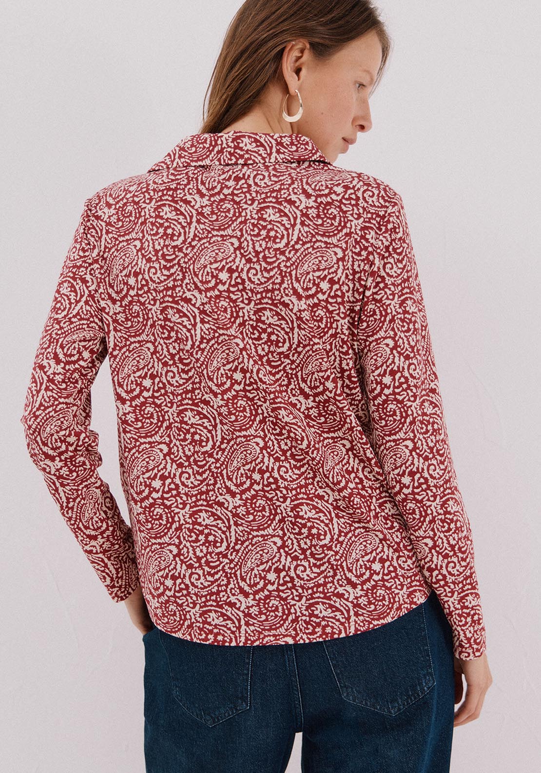 Polo Shirt Neck T-Shirt - Pink