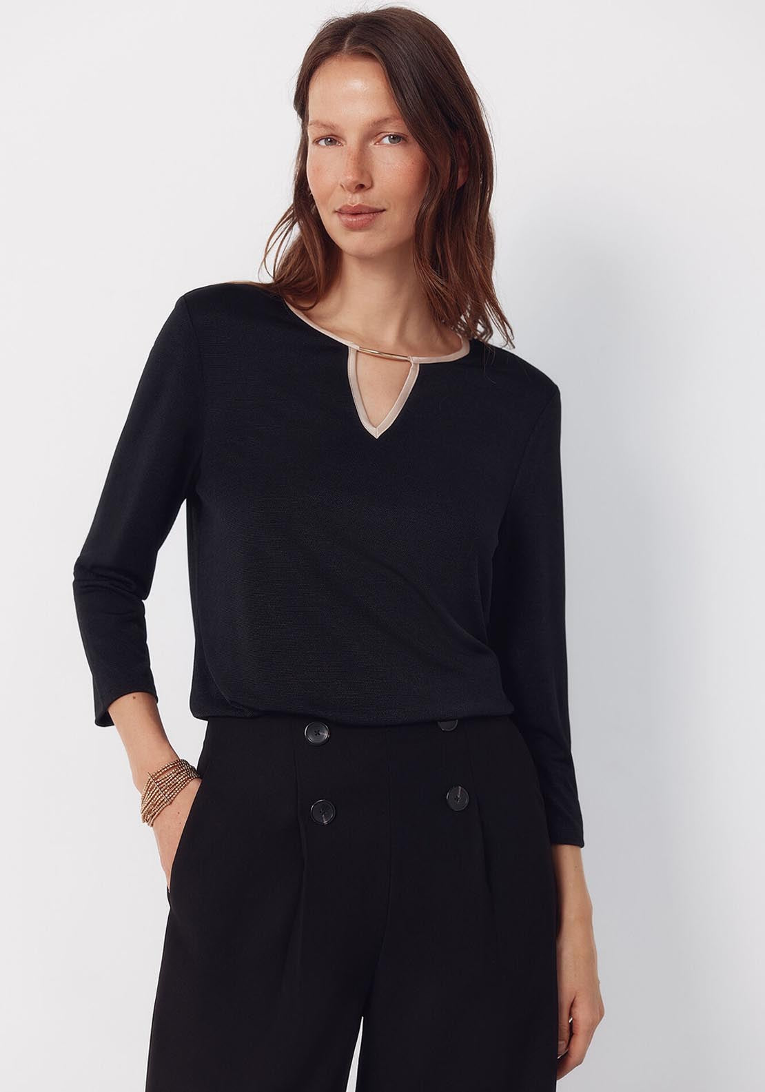 Top Teardrop Contrast - Black