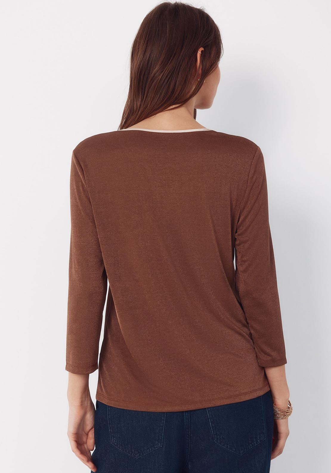 Top Teardrop Contrast - Brown