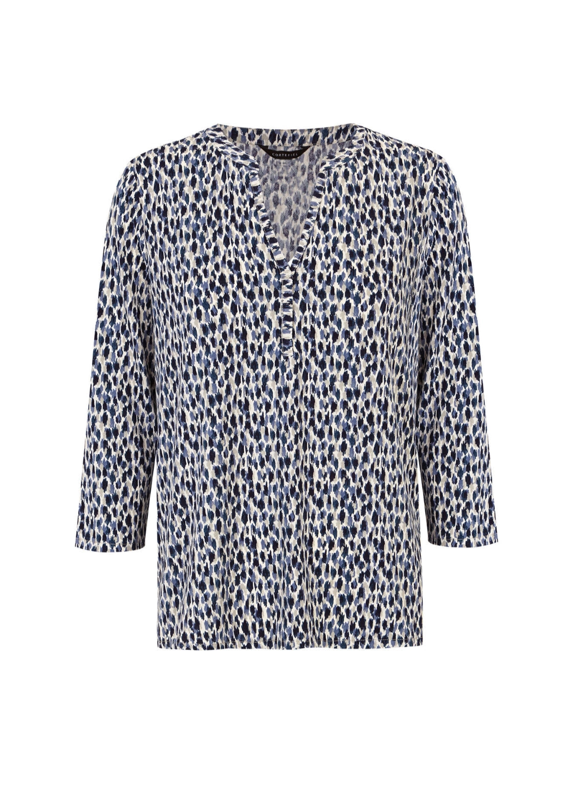 Henley T-Shirt - Blue Print