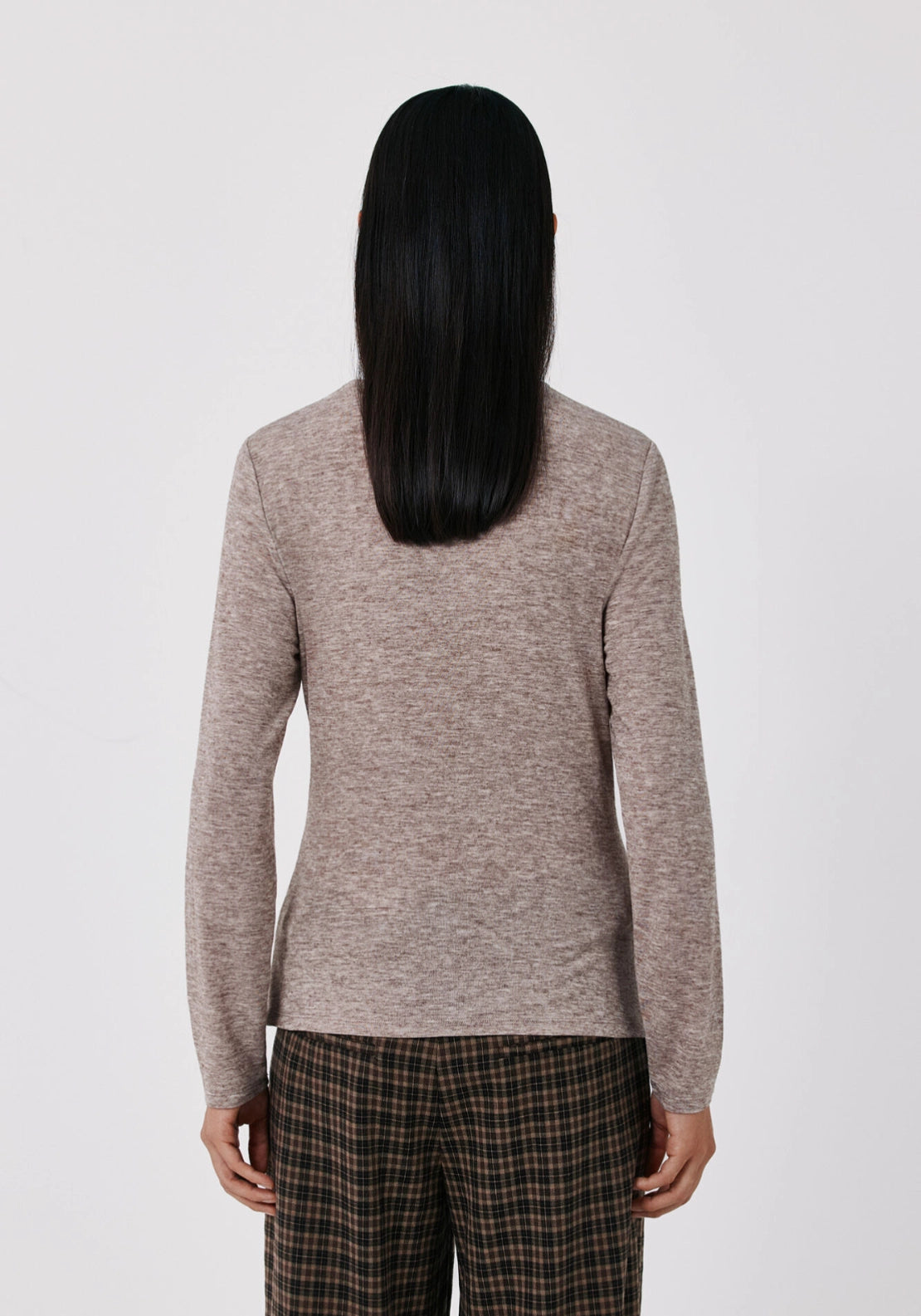 Fit Ruffle Top - Beige/camel
