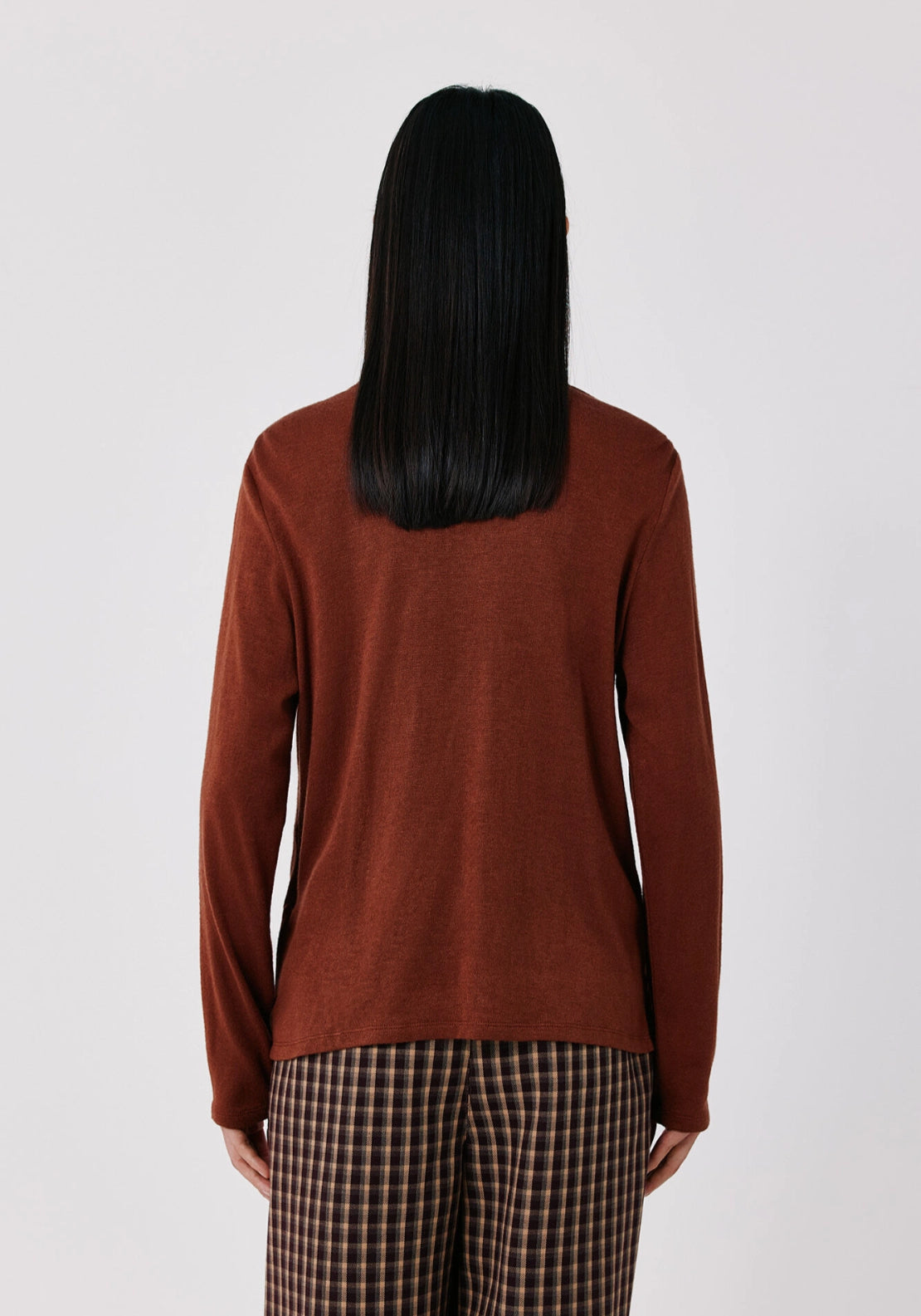 Jersey Knit Scarf Top - Tan