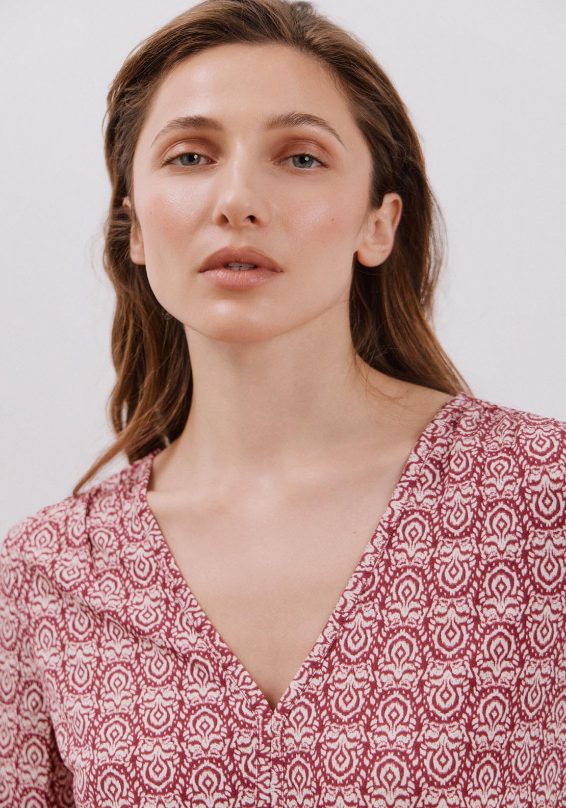 Cortefiel Flowy V Neckline T-Shirt - Multicolor 4 Shaws Department Stores