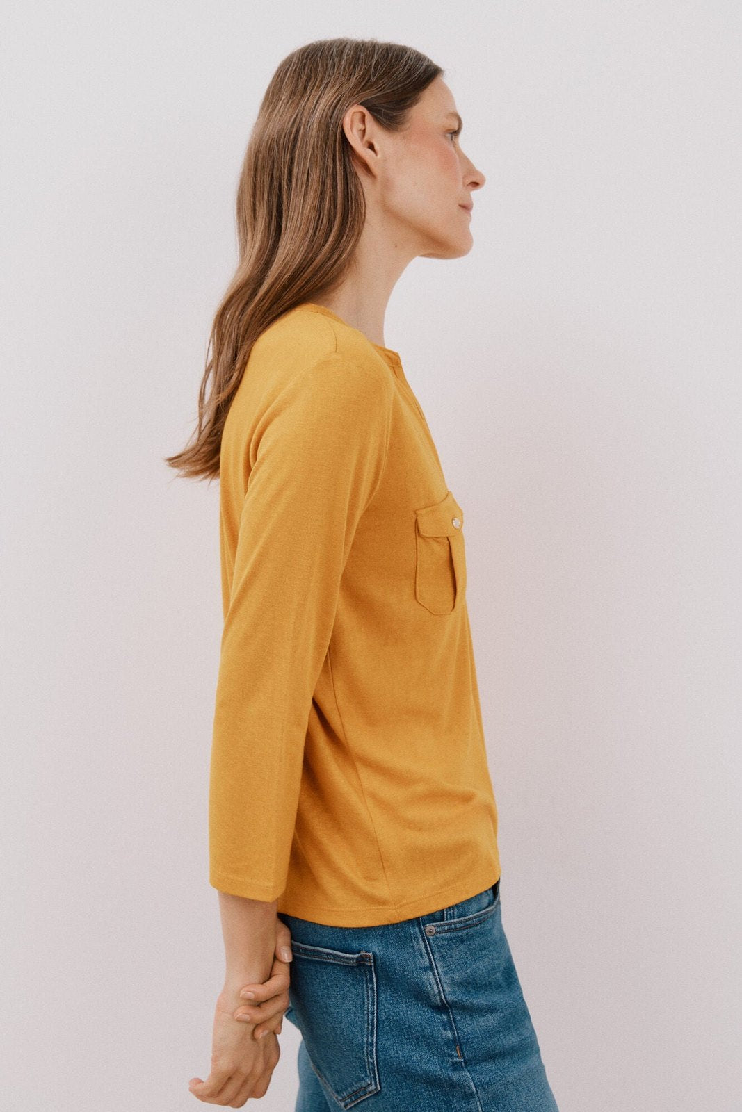 Cortefiel Cargo pockets t-shirt - Yellow/golden 4 Shaws Department Stores