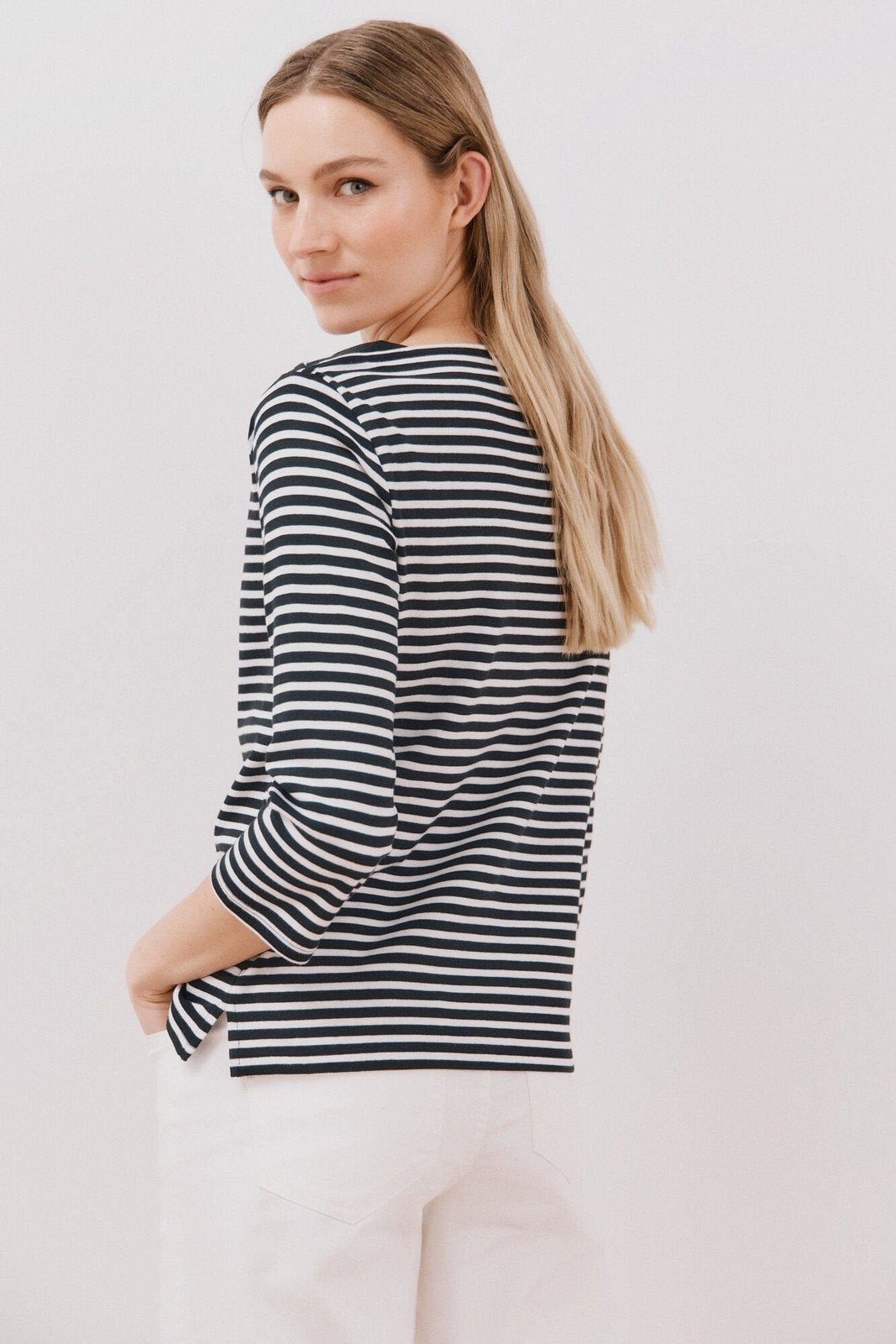 Cortefiel Striped t-shirt - Blue Print 3 Shaws Department Stores