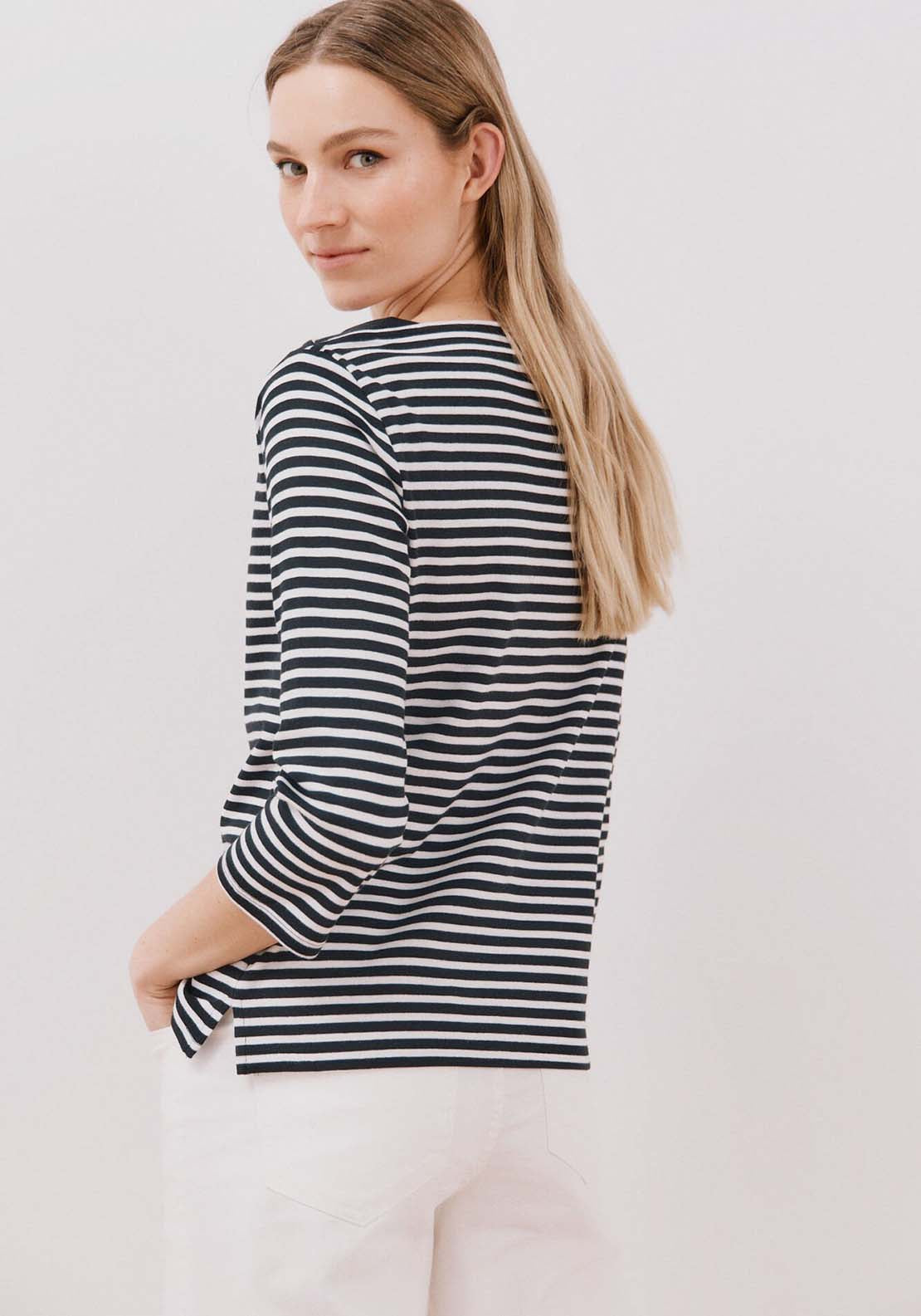 Cortefiel Striped t-shirt - White 2 Shaws Department Stores