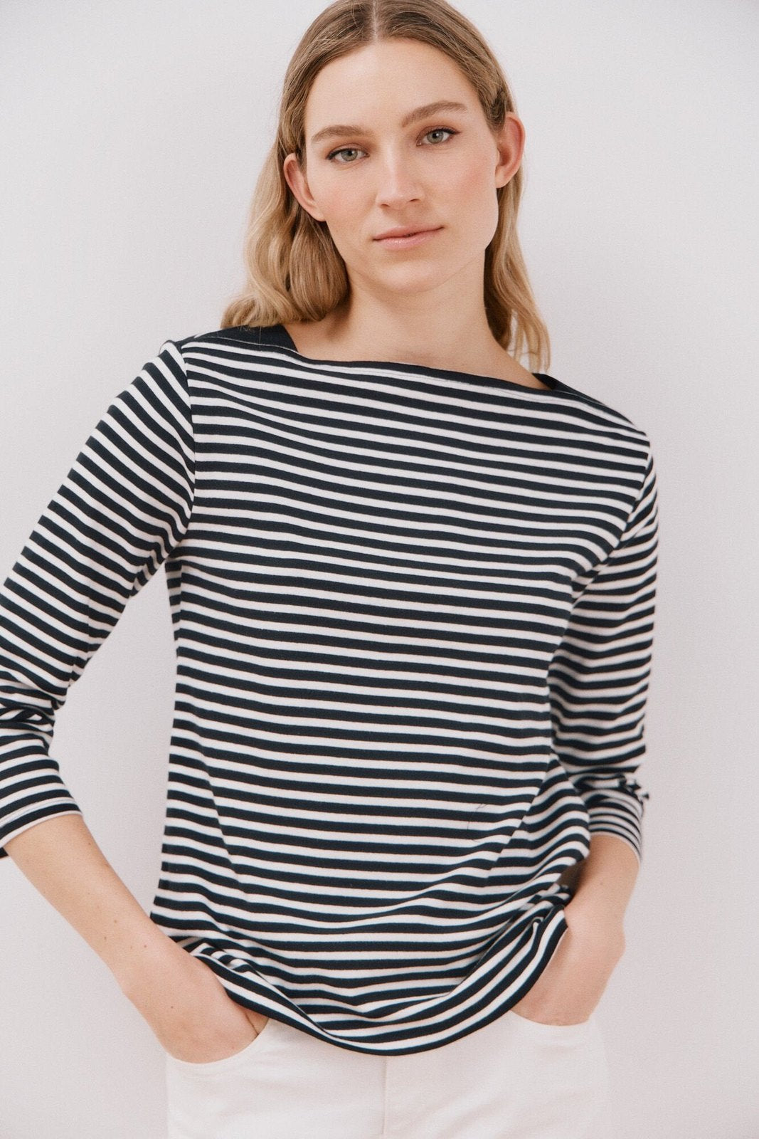 Cortefiel Striped t-shirt - Blue Print 2 Shaws Department Stores