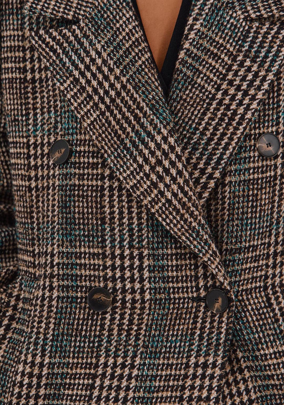 Long Fabric Coat - Multicolour