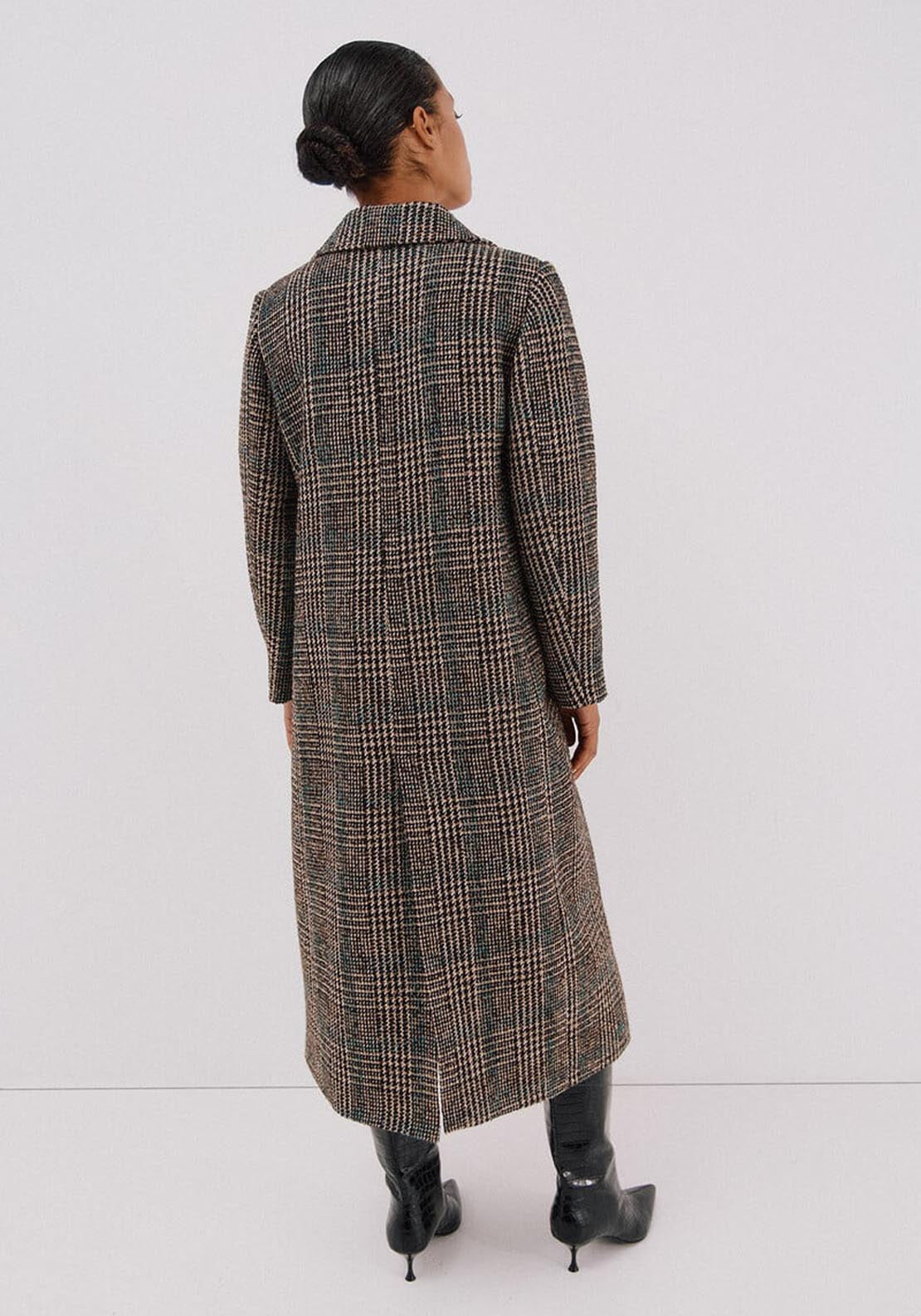 Long Fabric Coat - Multicolour