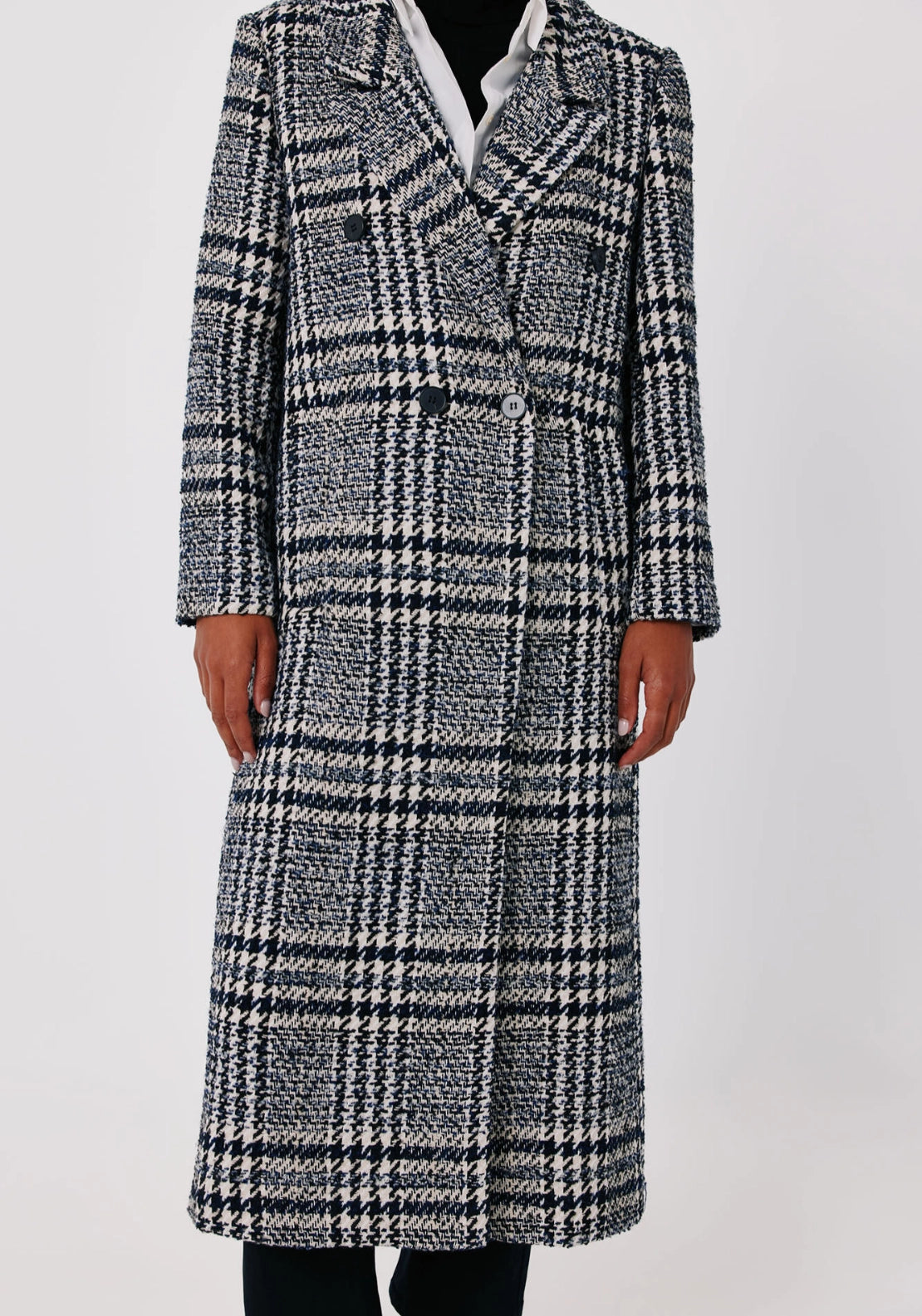 Cortefiel Plaid Long Coat - Multicoloured 5 Shaws Department Stores