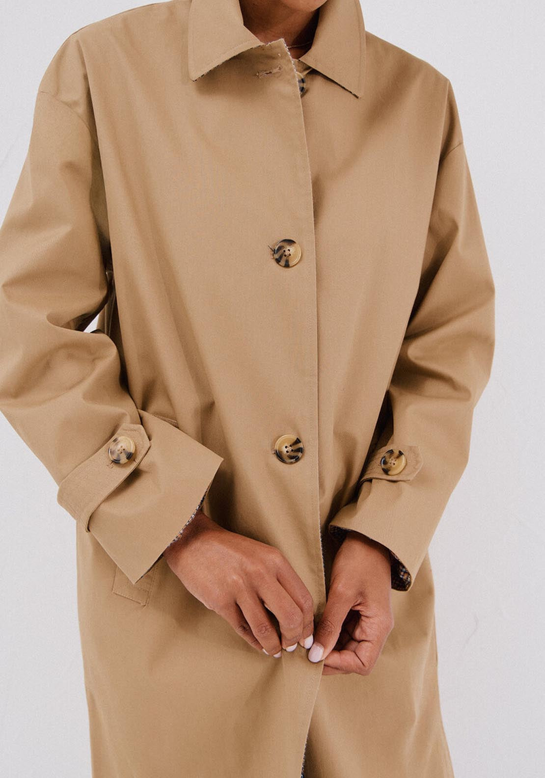 Long Trench Coat - Beige