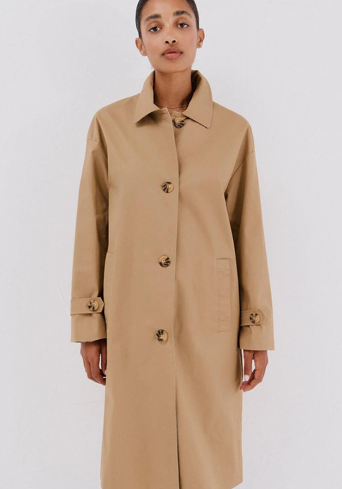Long Trench Coat - Beige