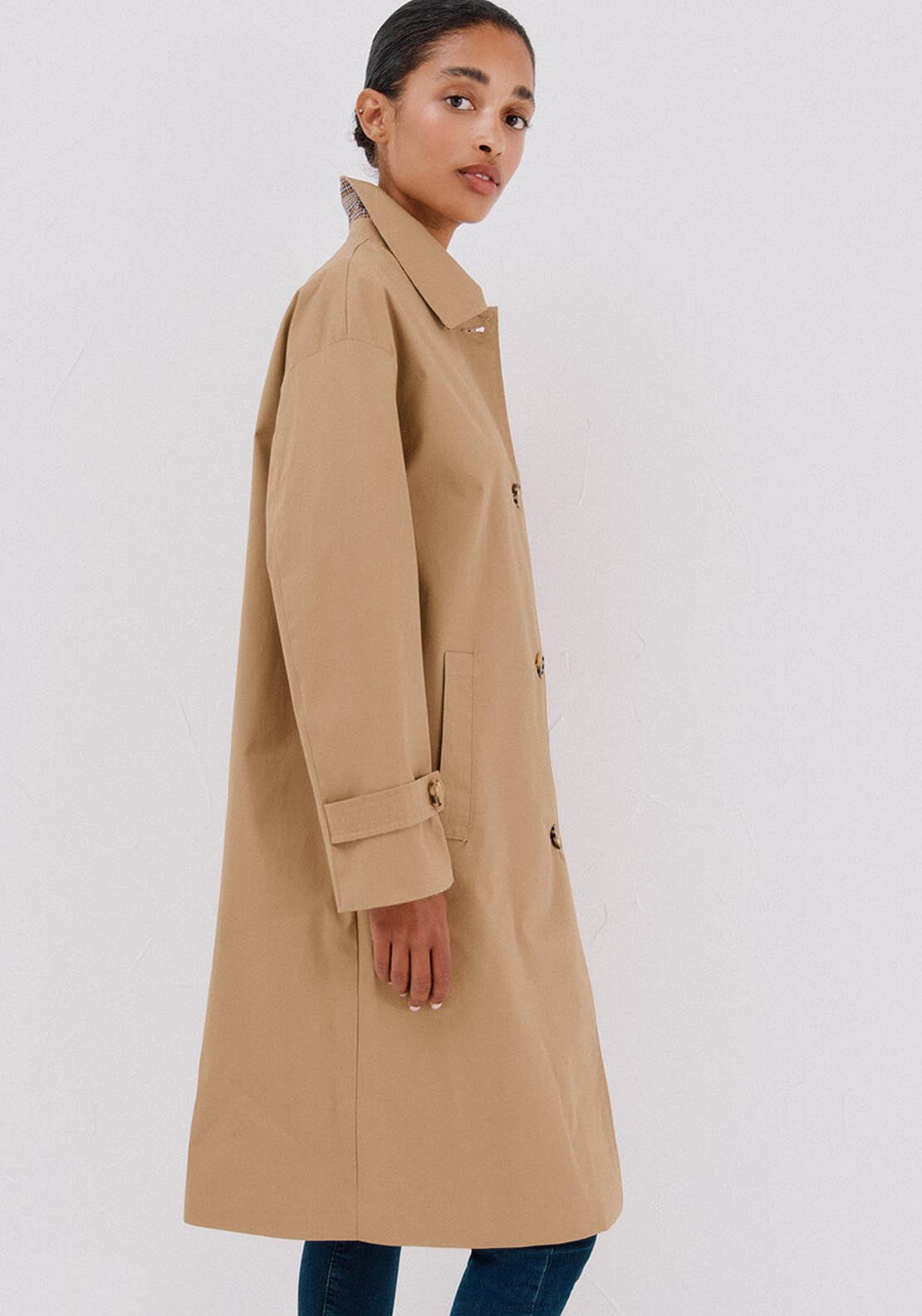 Long Trench Coat - Beige