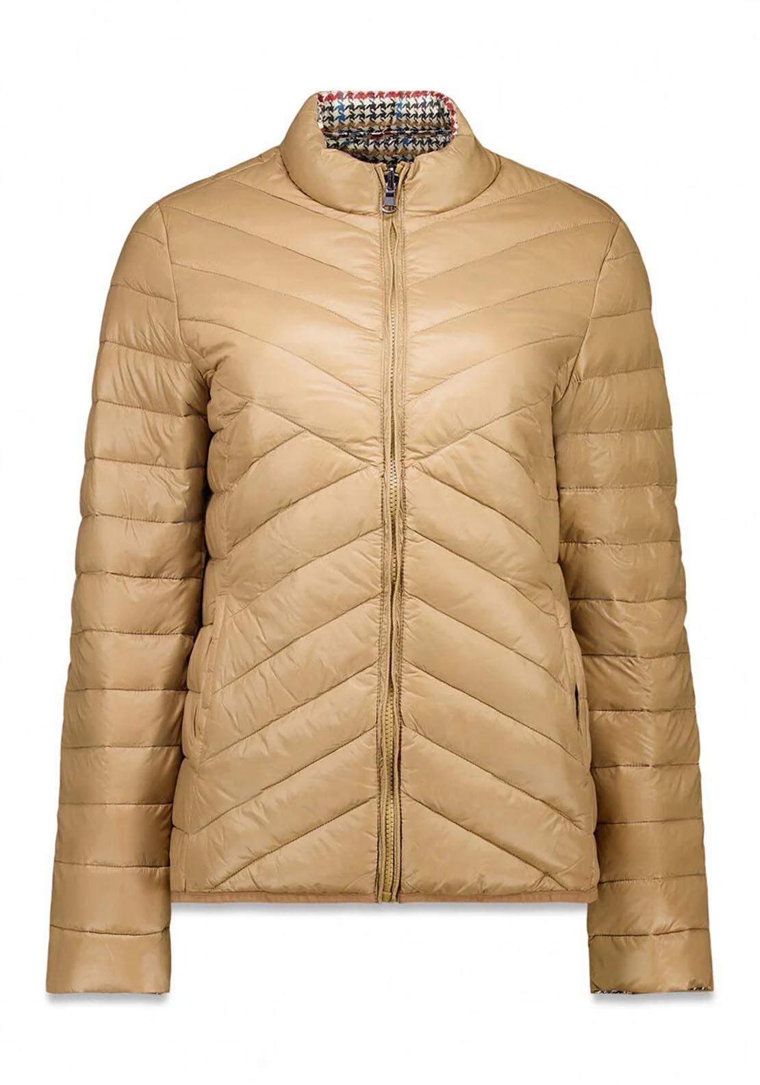 Cortefiel Reversible Feather Bomber Jacket - Beige 8 Shaws Department Stores