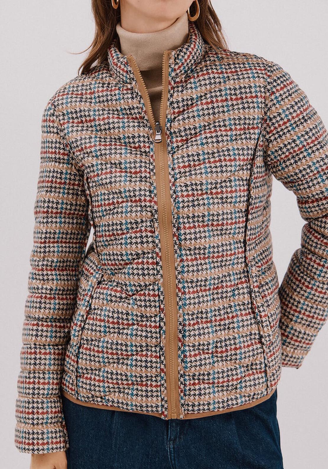 Cortefiel Reversible Feather Bomber Jacket - Beige 2 Shaws Department Stores