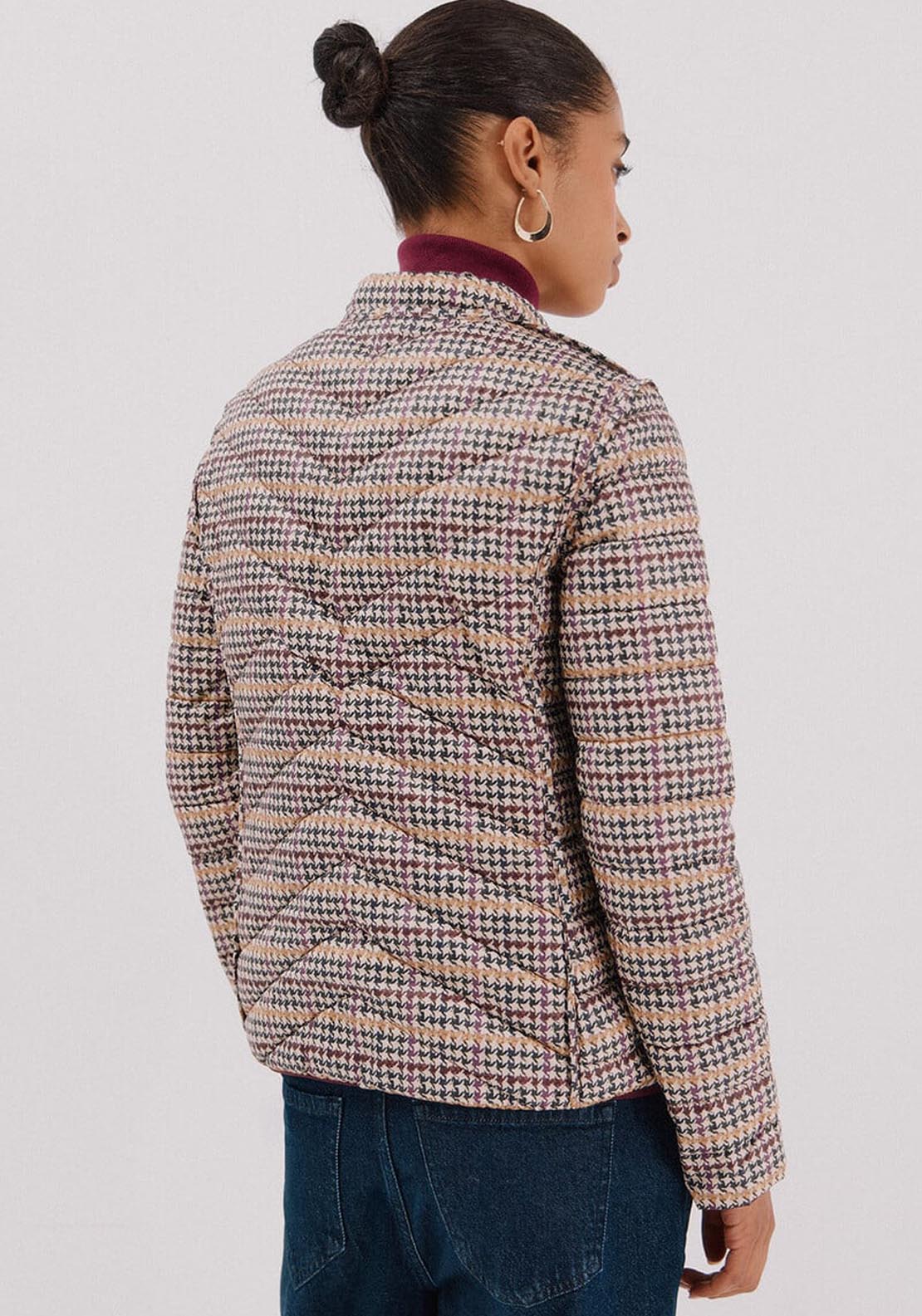 Cortefiel Reversible Feather Bomber Jacket - Red 4 Shaws Department Stores