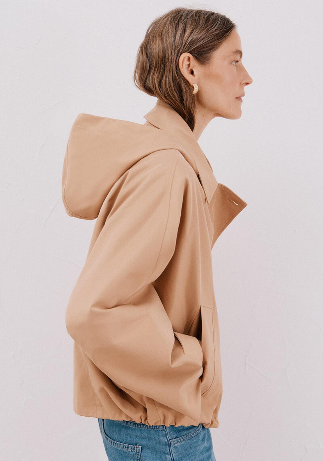 Short Trench Coat - Beige