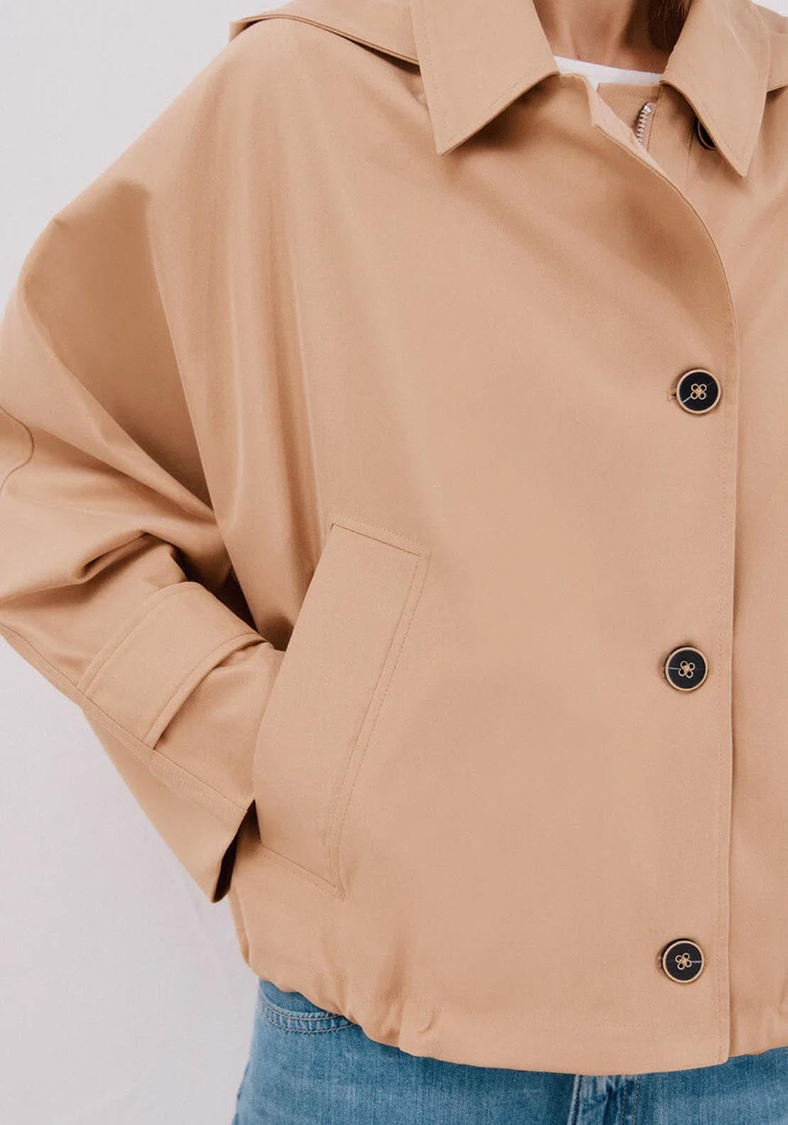 Short Trench Coat - Beige