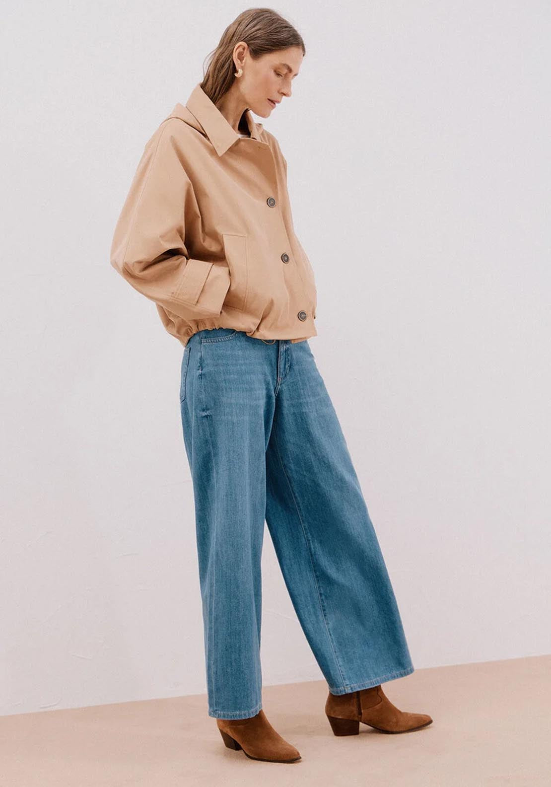 Short Trench Coat - Beige