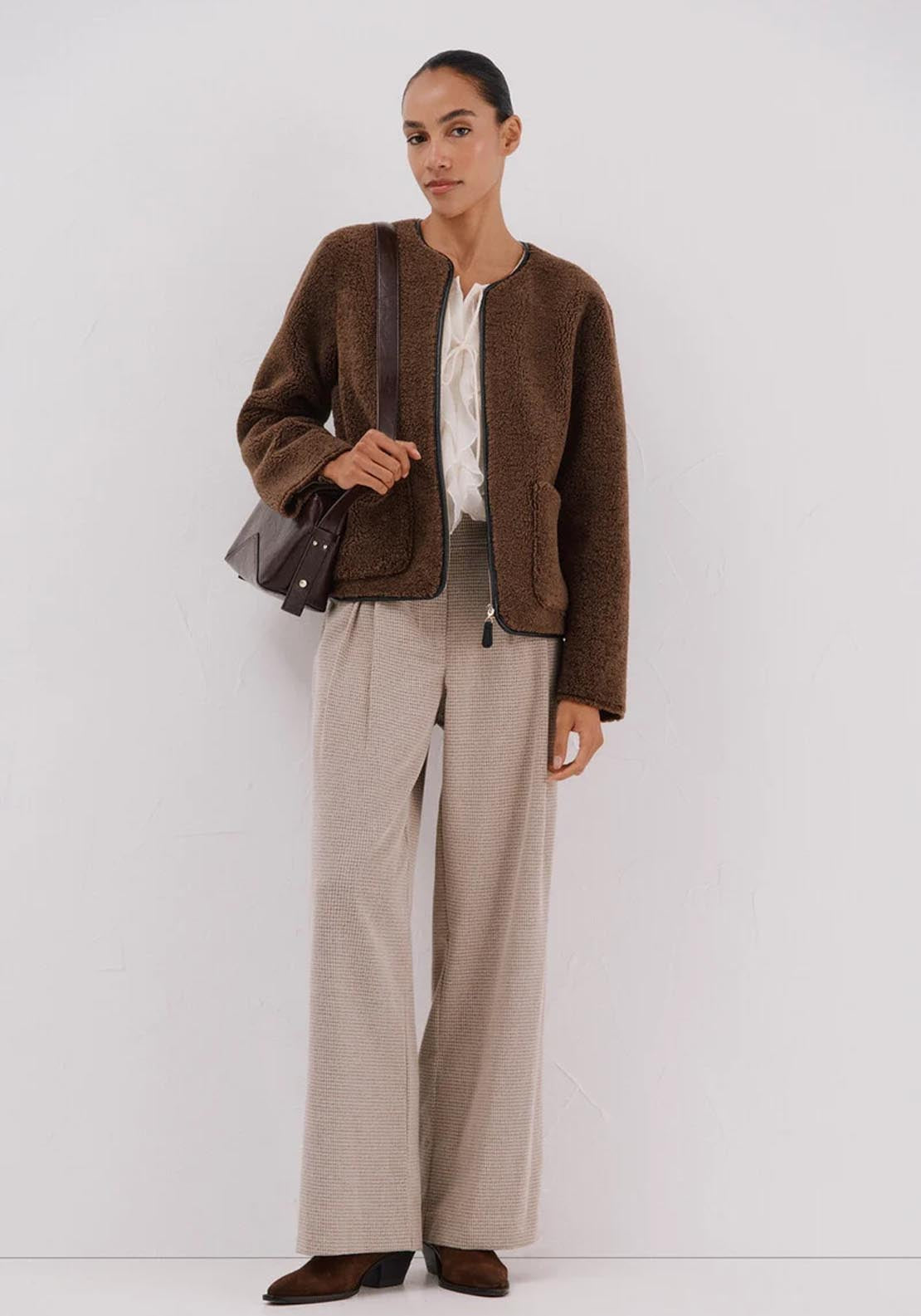 Cortefiel Double Sided Effect Jacket - Brown 5 Shaws Department Stores