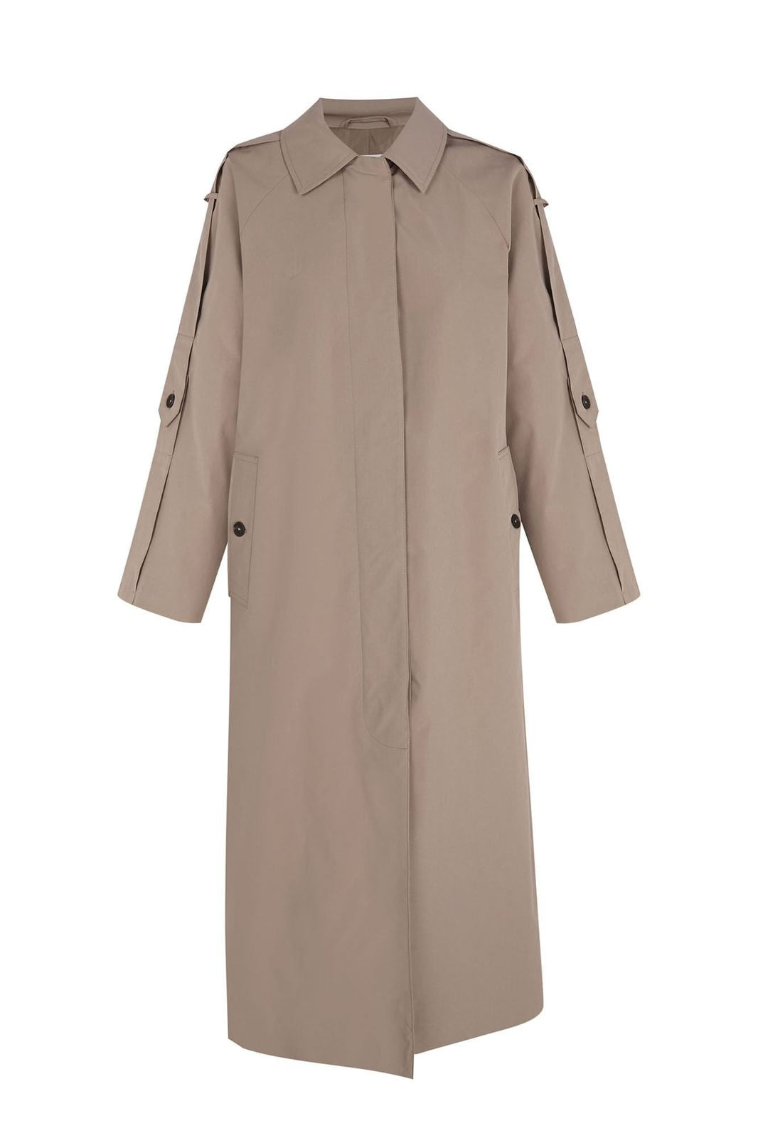 Cortefiel Long water-repellent trench coat - Sand 5 Shaws Department Stores