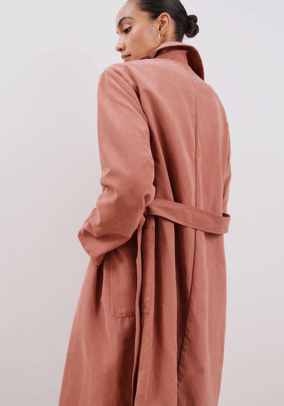 Cortefiel Belted Coloured Trench Coat - Pink 8 Shaws Department Stores