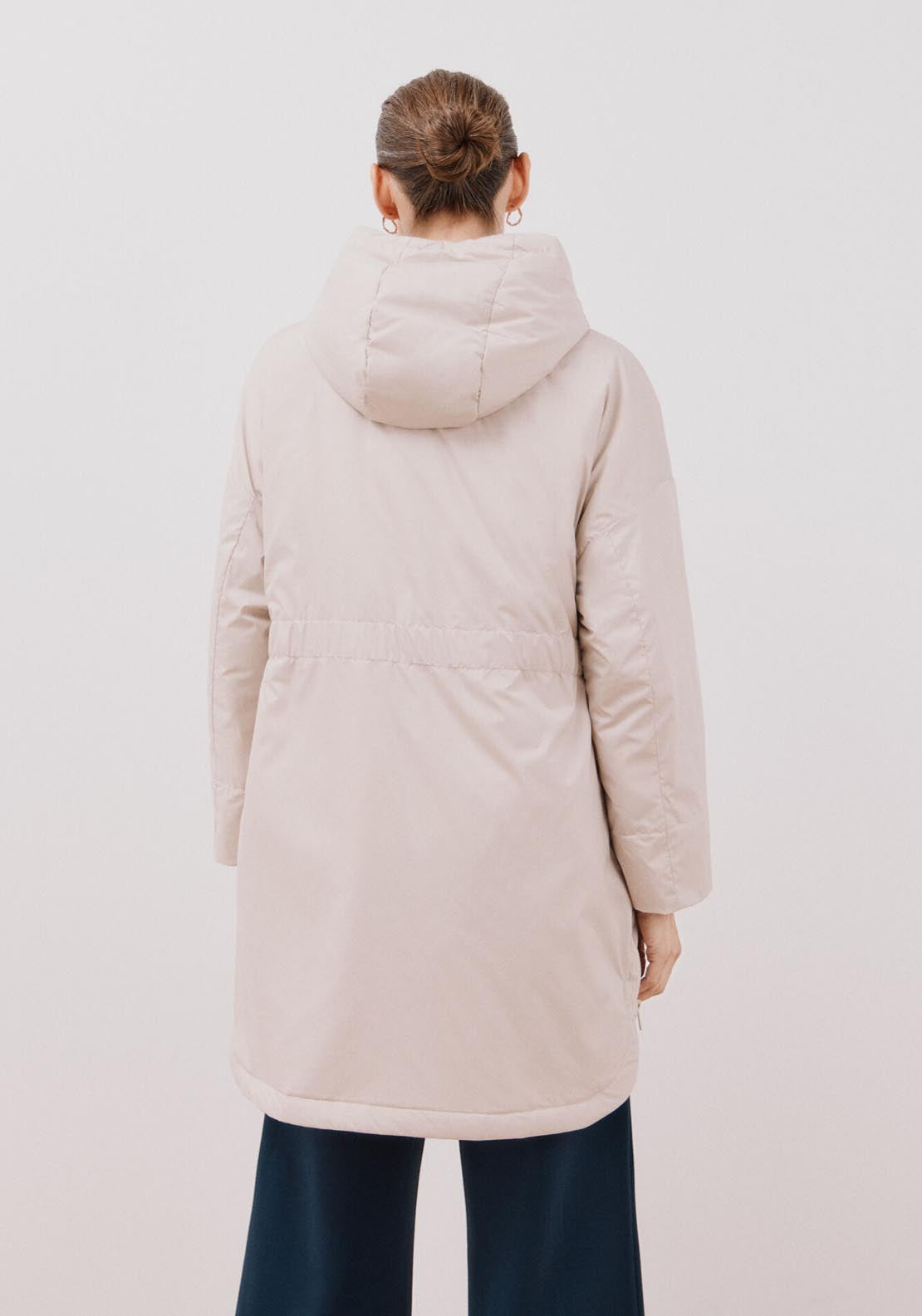 Cortefiel Ultra-Light Quilted Coat - Ivory 2 Shaws Department Stores