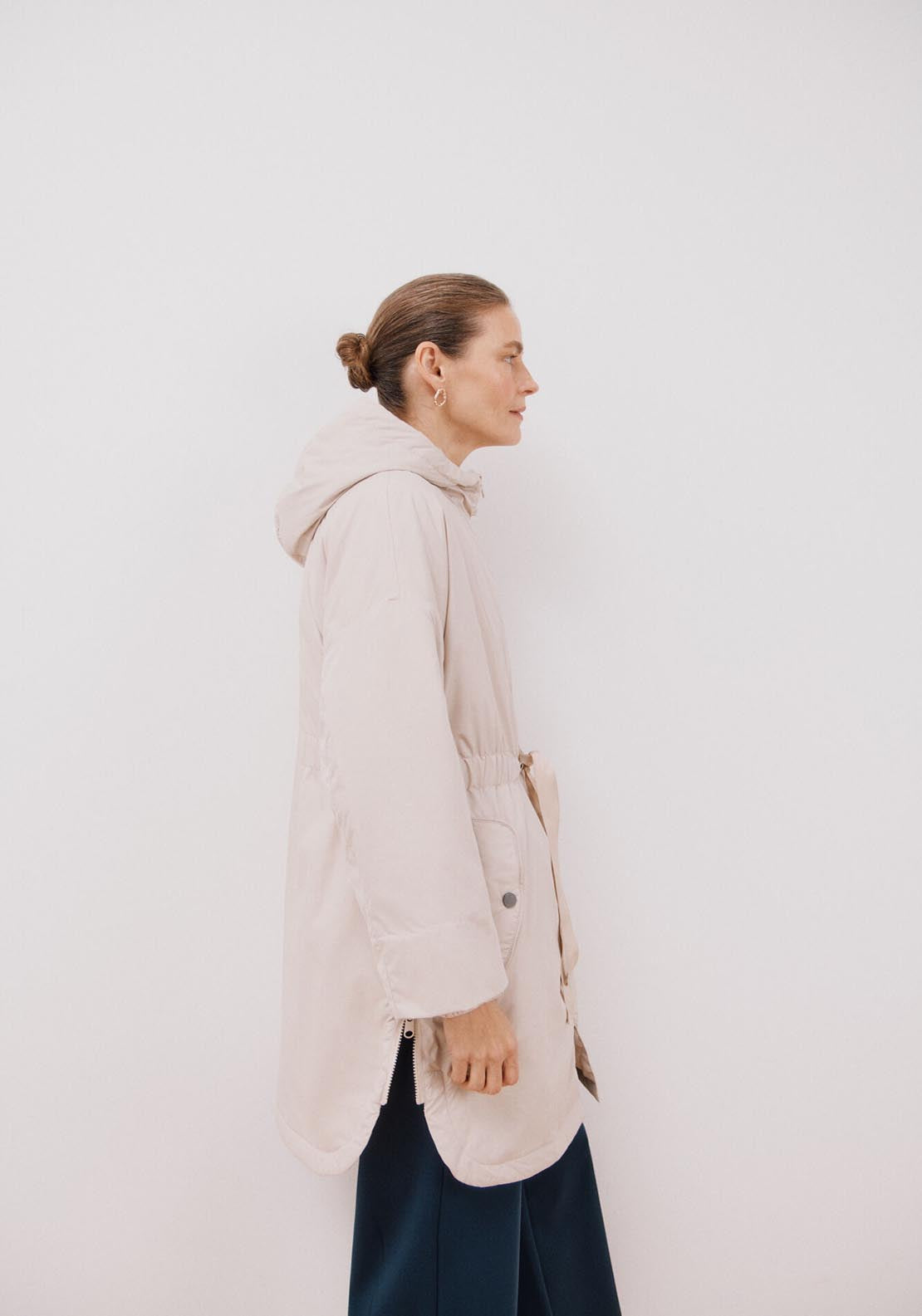 Cortefiel Ultra-Light Quilted Coat - Ivory 6 Shaws Department Stores