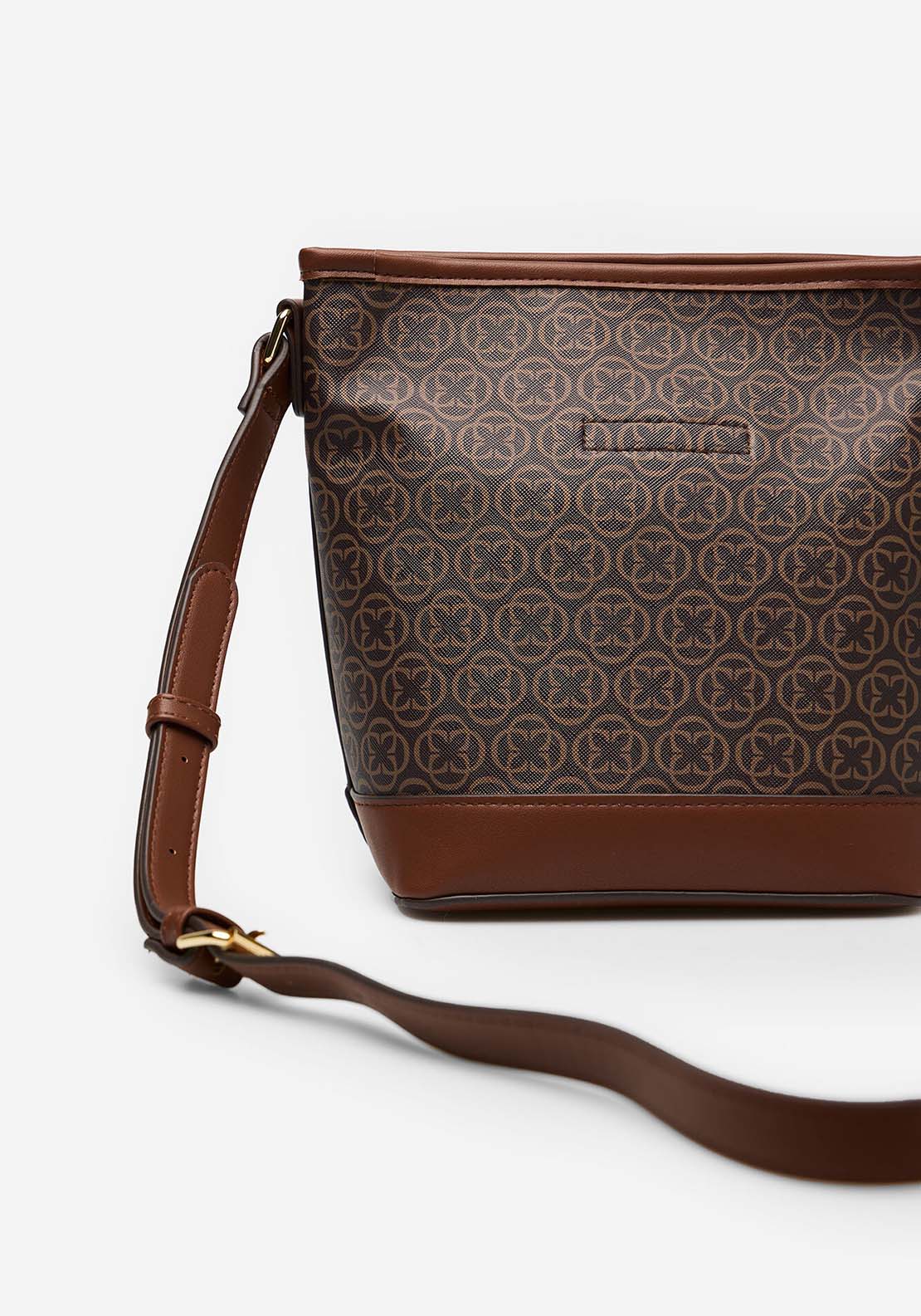 Bucket Monogram Bag - Brown