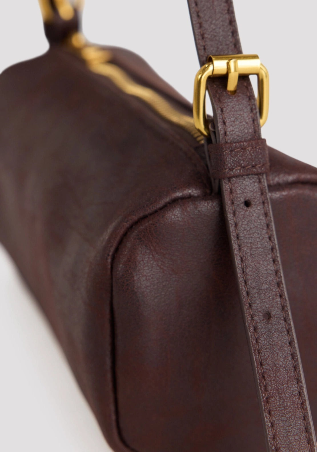 Shoulder Barrel Bag - Dark Brown
