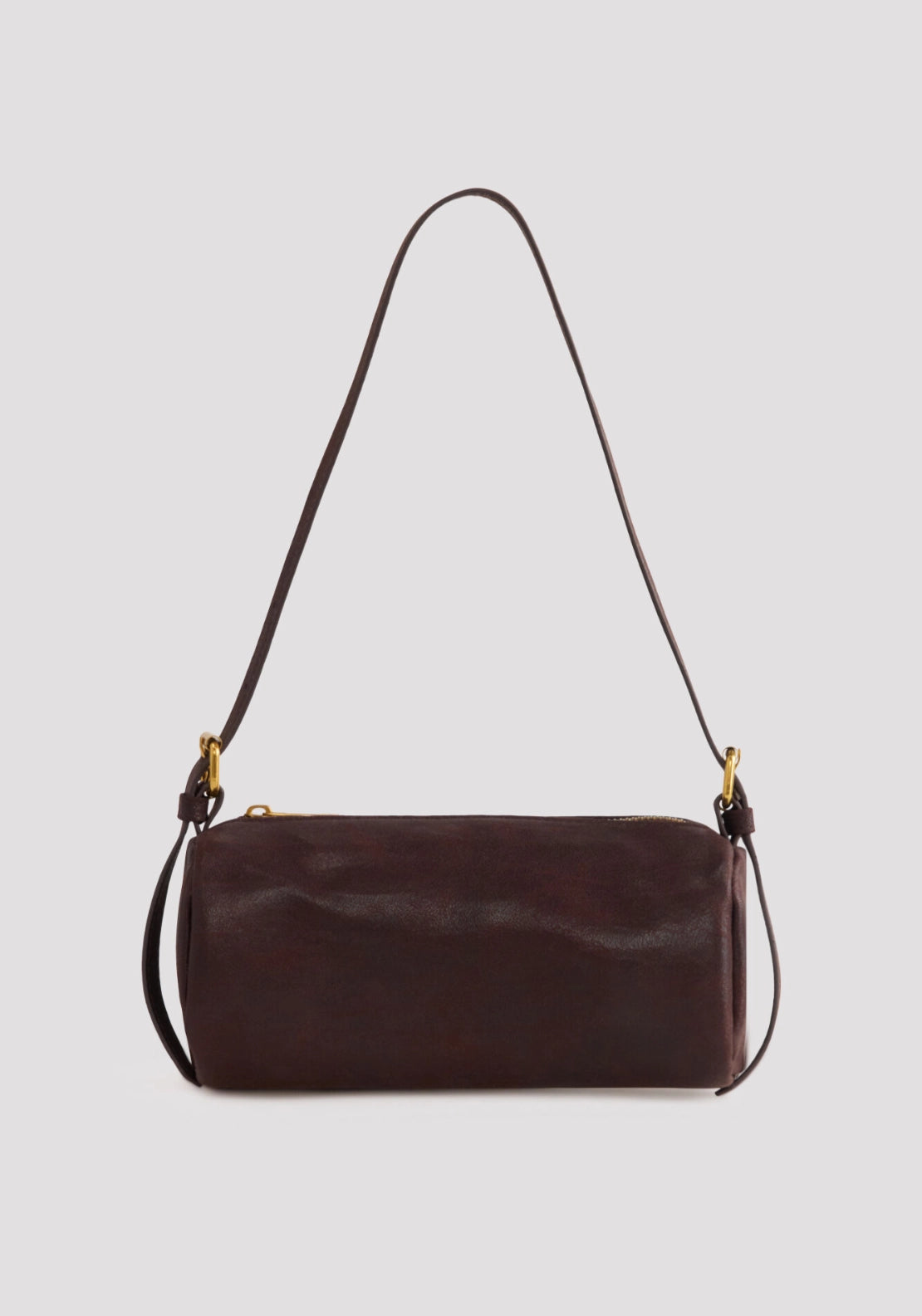 Shoulder Barrel Bag - Dark Brown